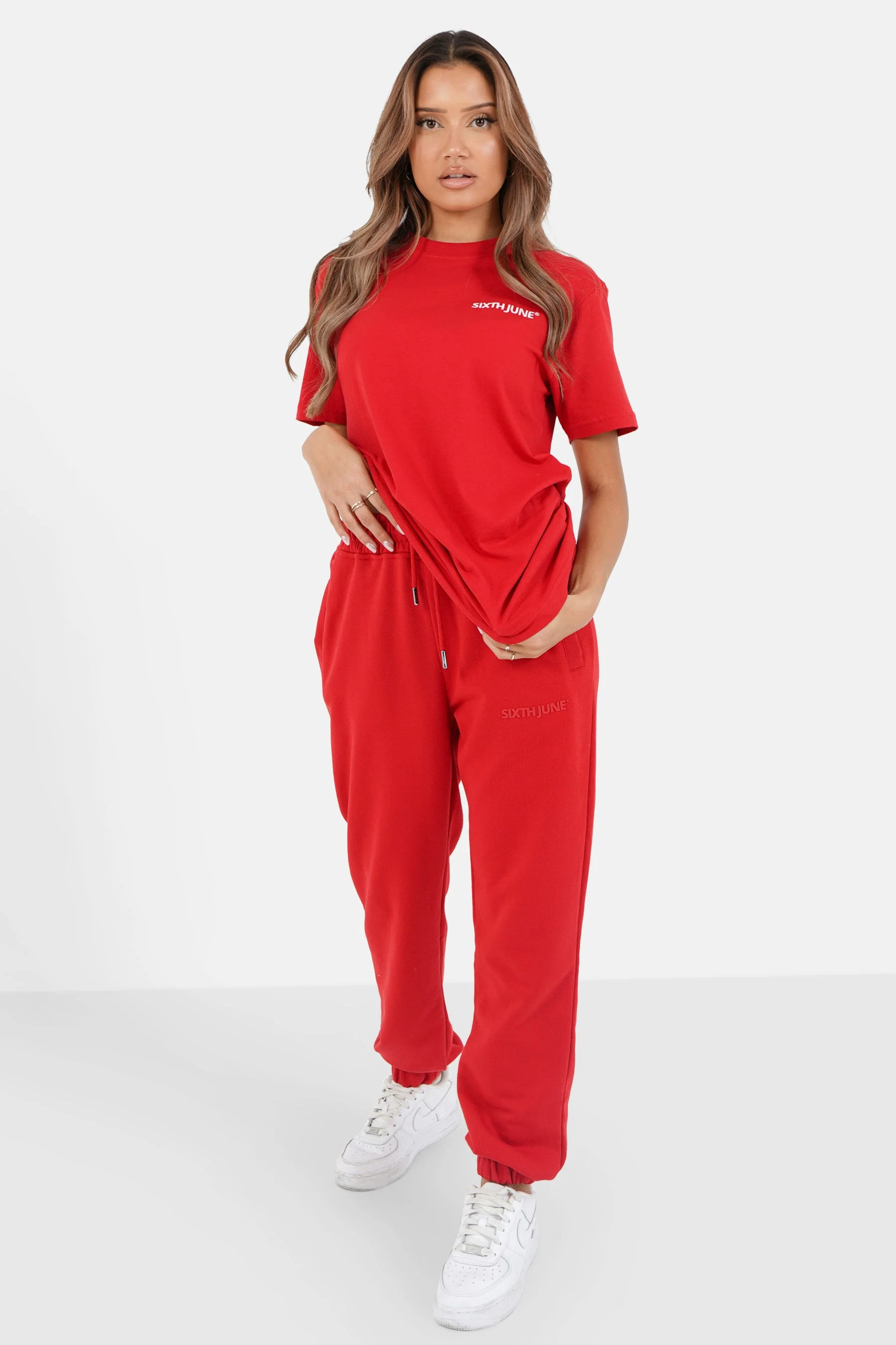 T-shirt soft logo brodé Rouge - Image 6