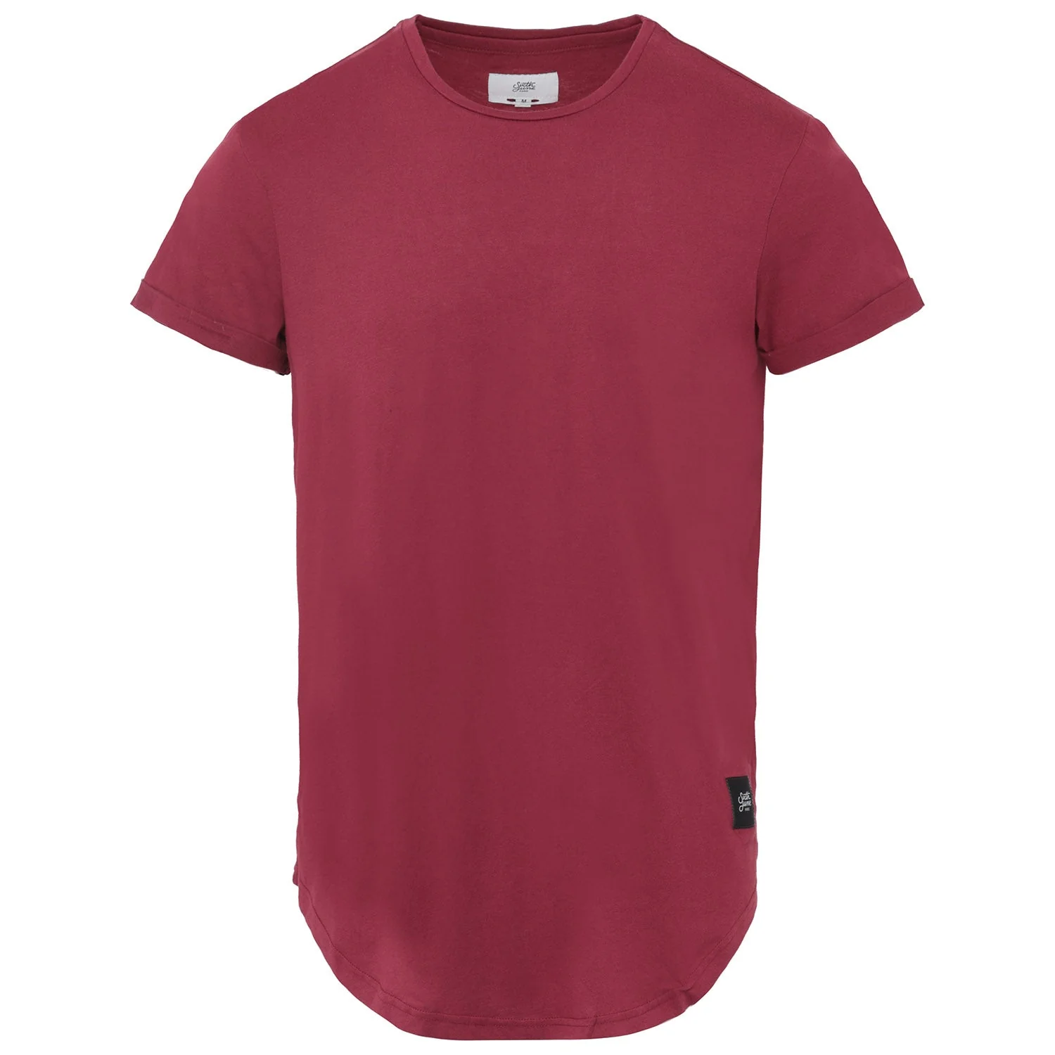 T-shirt bas arrondi Rouge bordeaux - Image 6