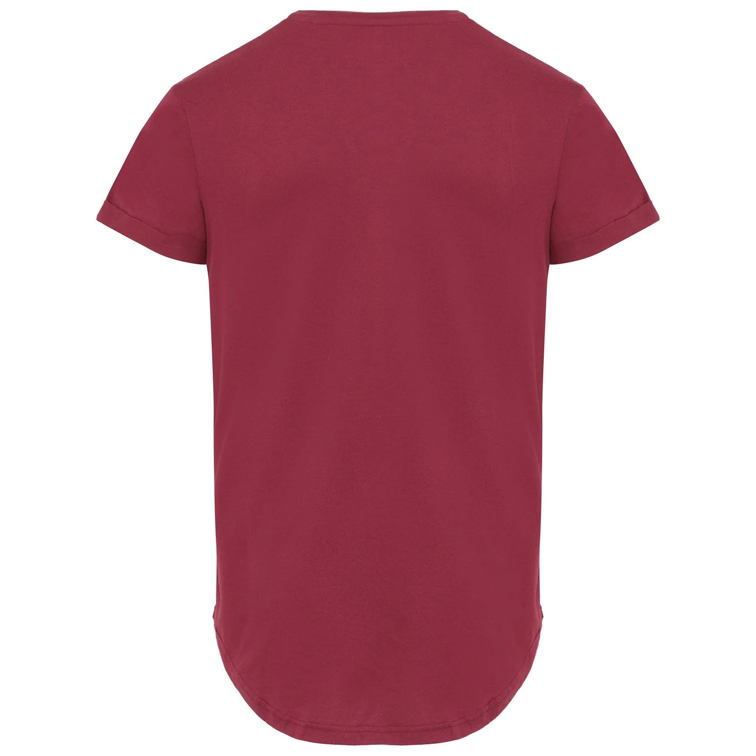 T-shirt bas arrondi Rouge bordeaux - Image 7
