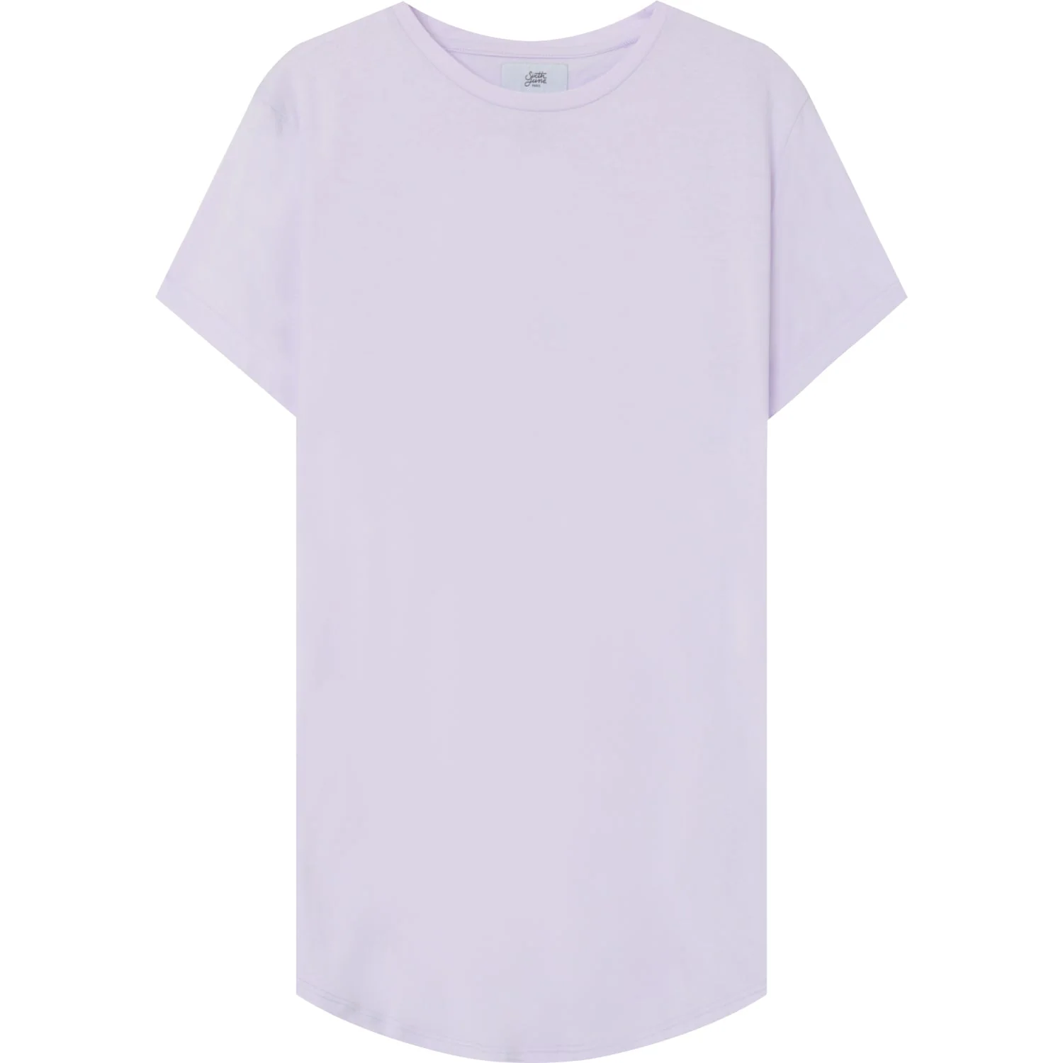 T-shirt bas arrondi long Violet clair - Image 6