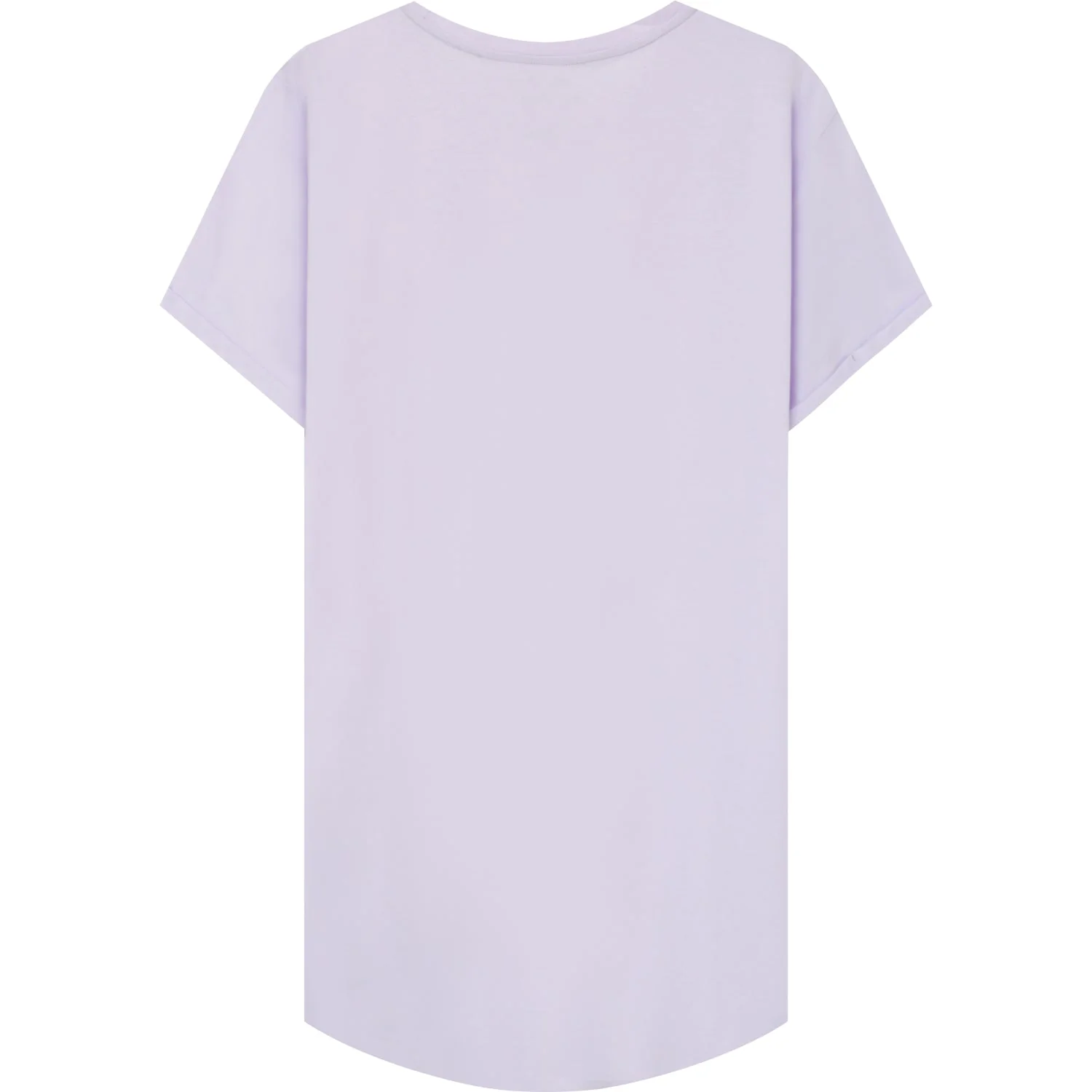 T-shirt bas arrondi long Violet clair - Image 7