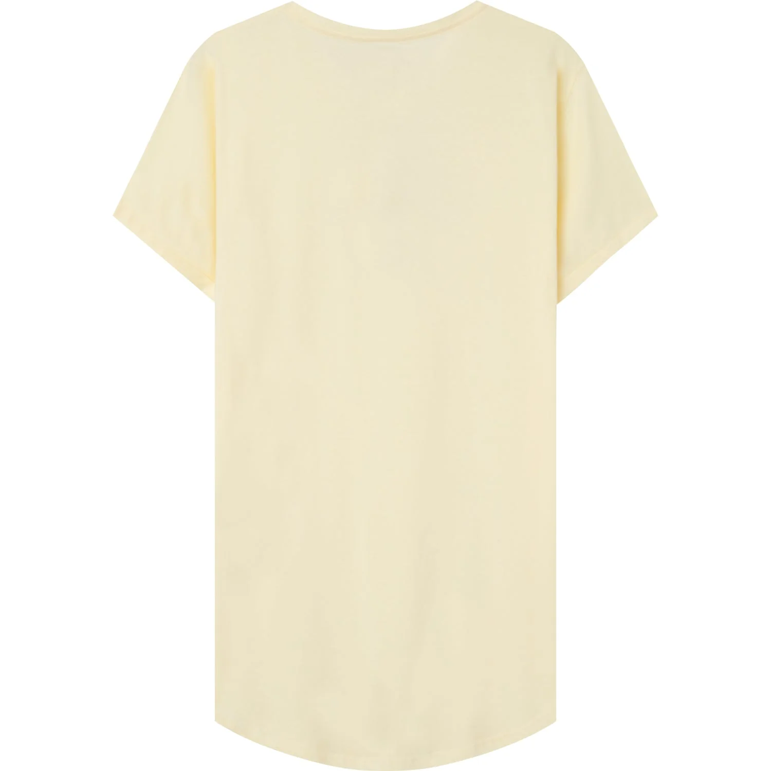 T-shirt bas arrondi long Jaune clair - Image 7