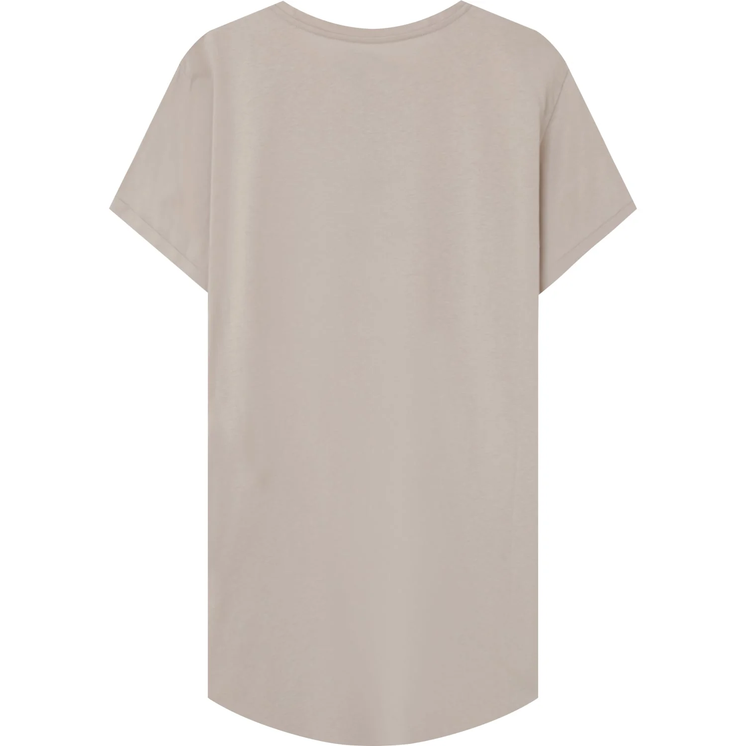 T-shirt bas arrondi long Taupe - Image 7