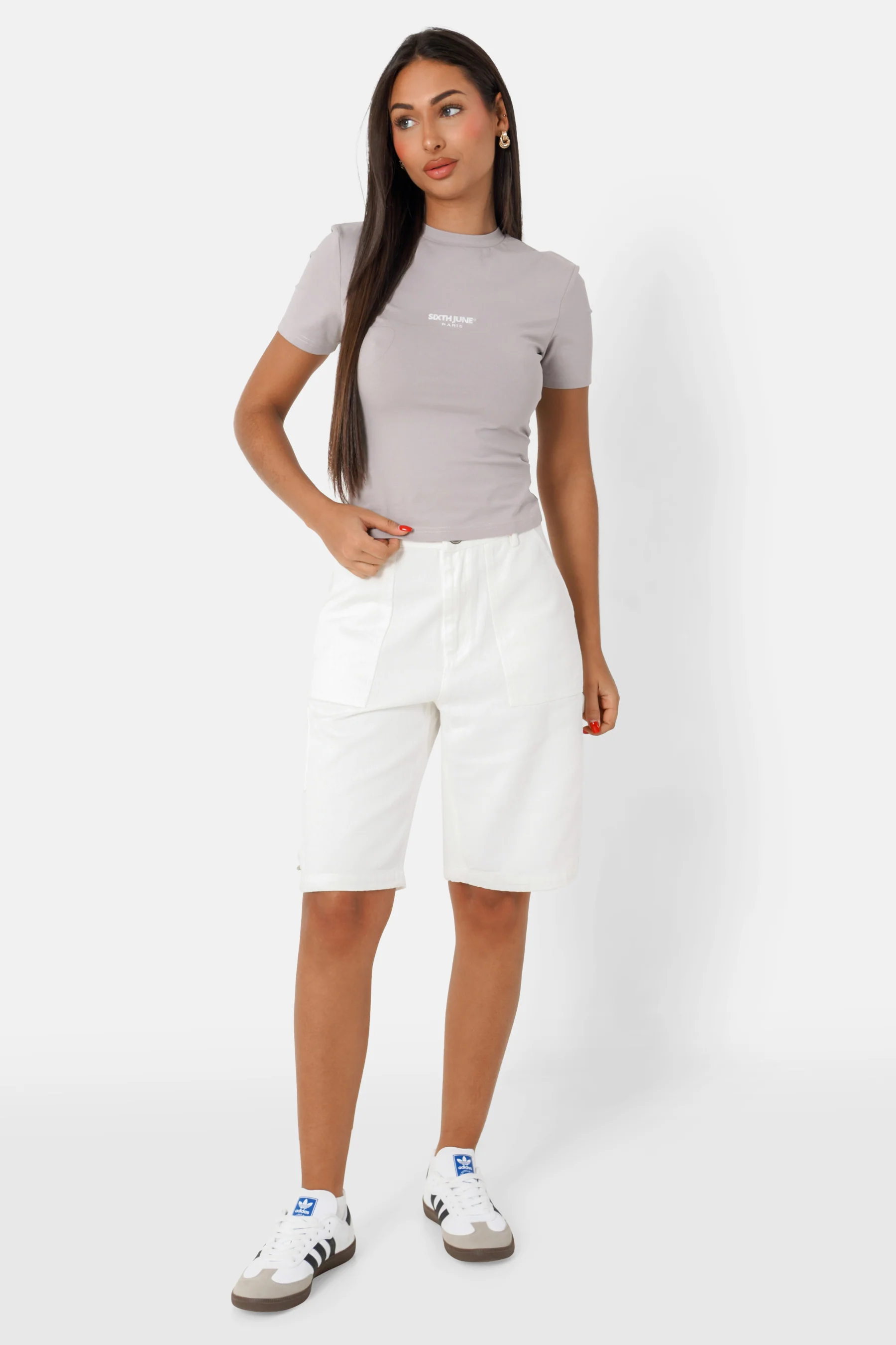 Short carpenter cordons Blanc - Image 2