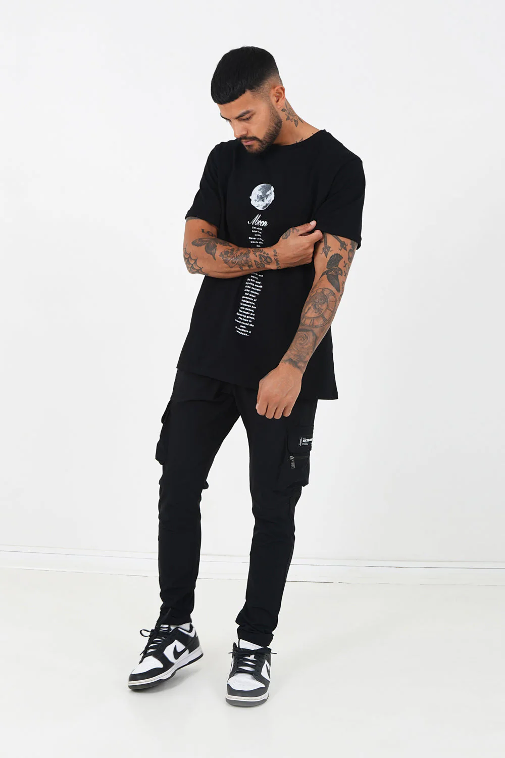 Pantalon poches cargo nylon Noir - Image 2