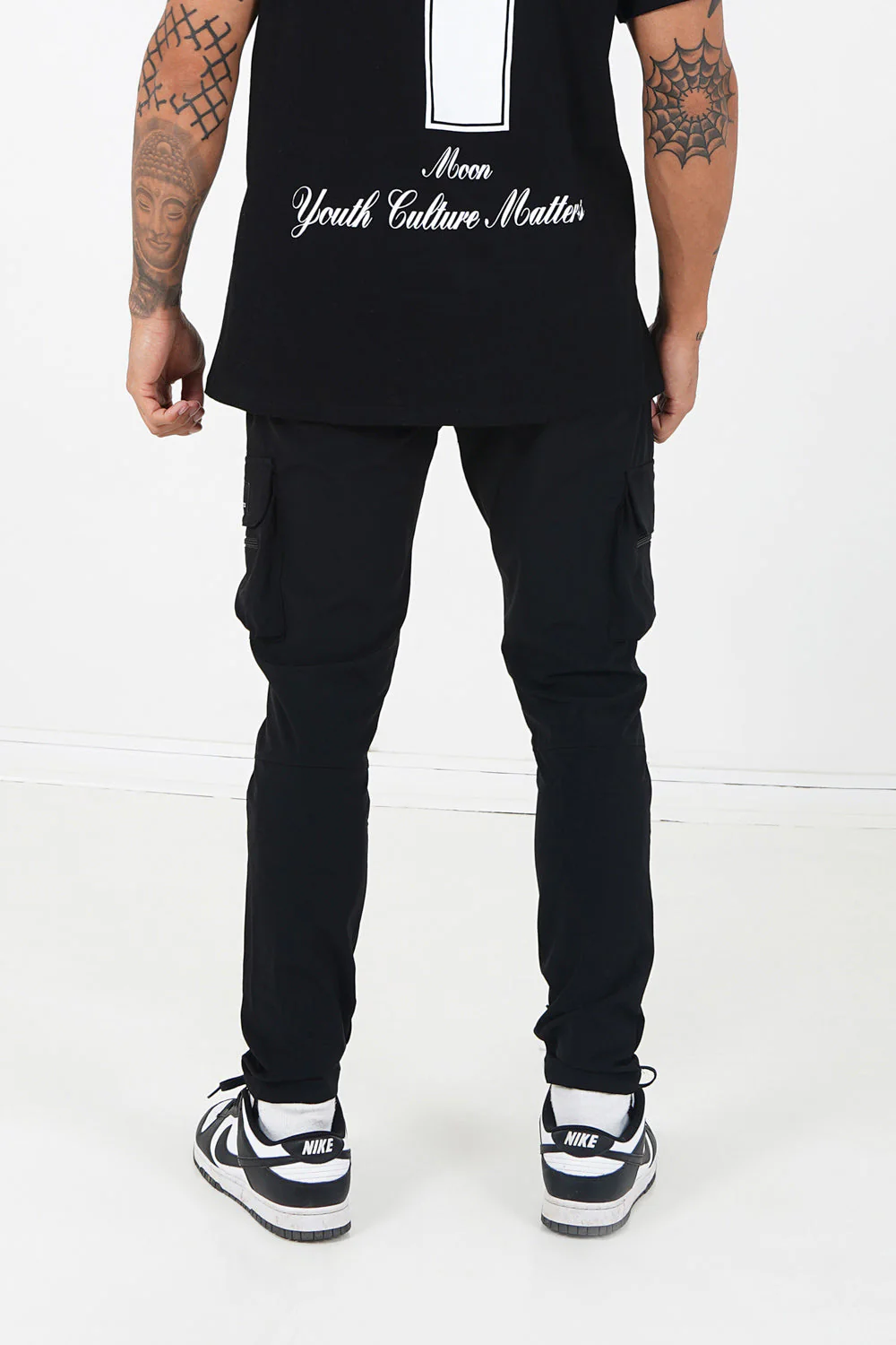 Pantalon poches cargo nylon Noir - Image 5