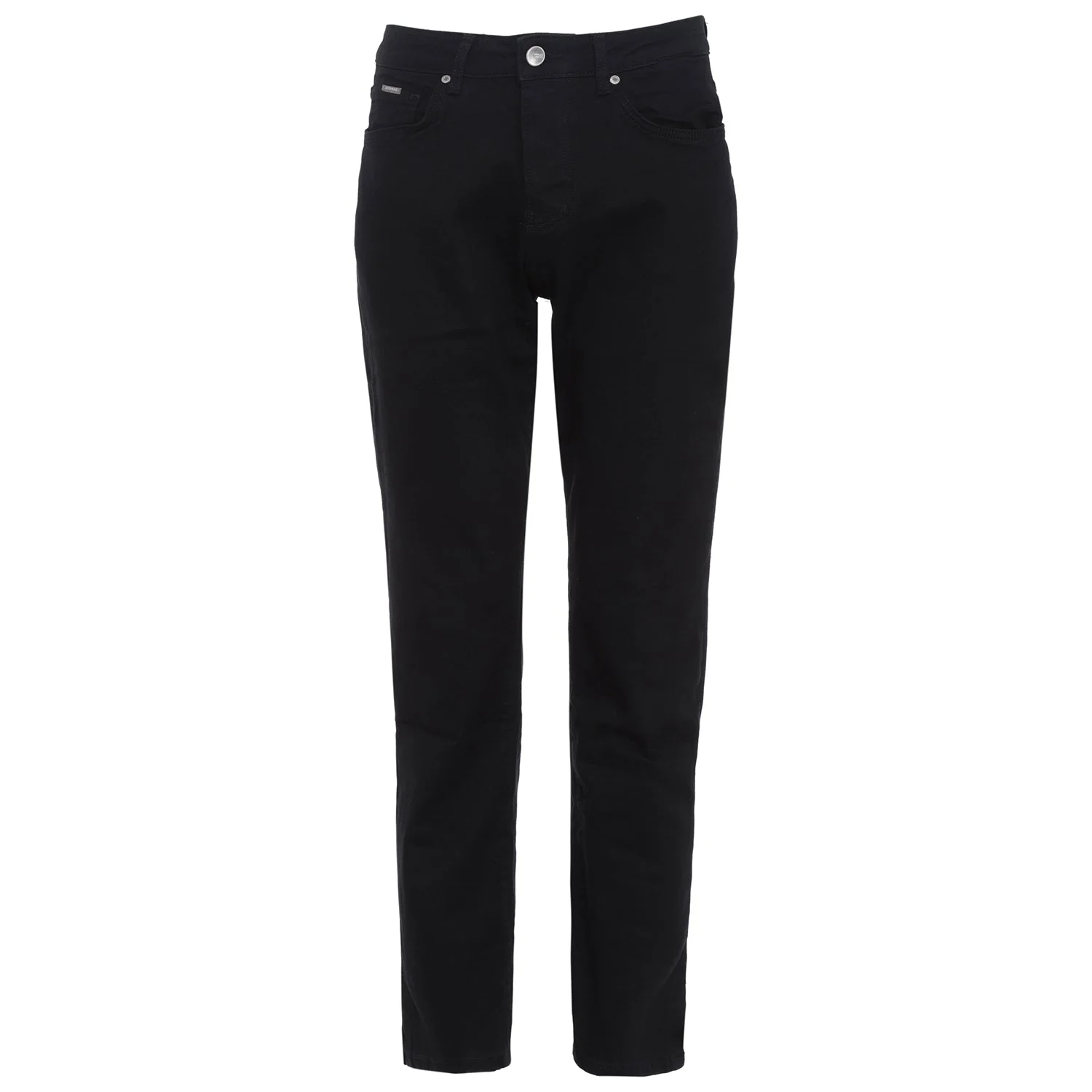 Jean regular uni fentes Noir - Image 6