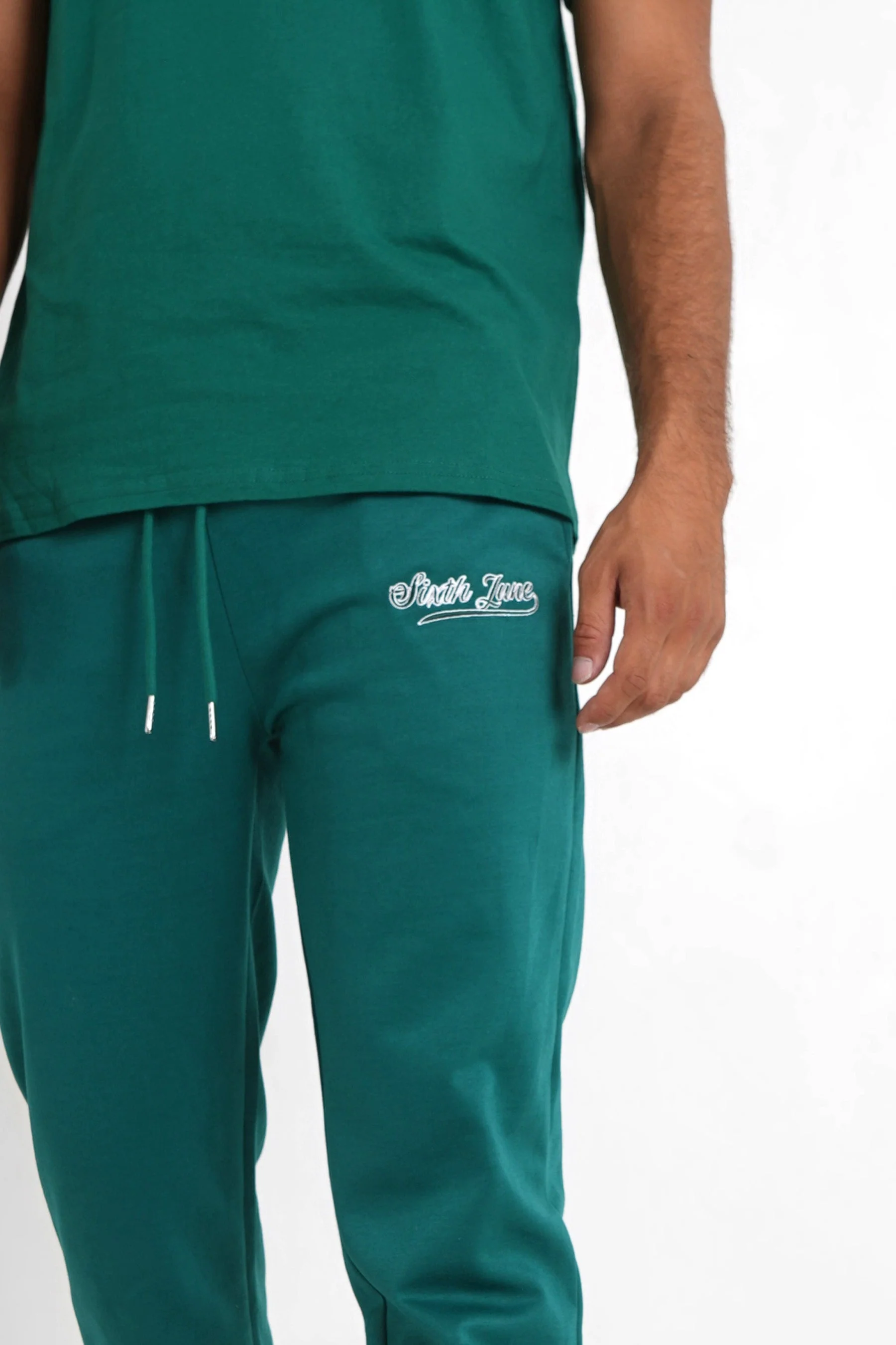 Jogging broderie rétro Vert foncé - Image 3