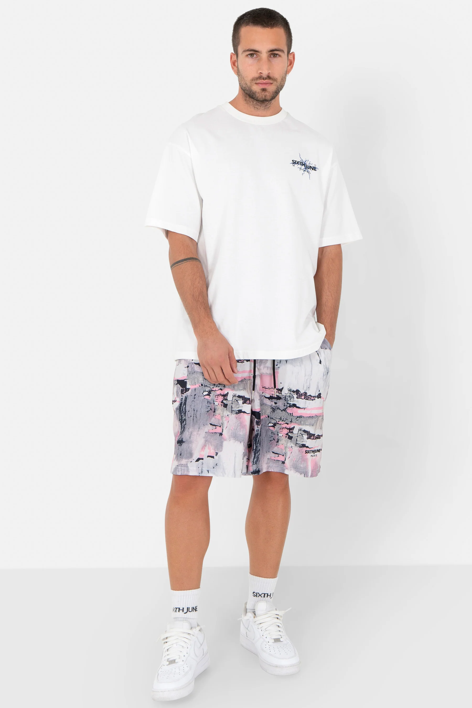 Short fluide tie dye Gris - Image 2