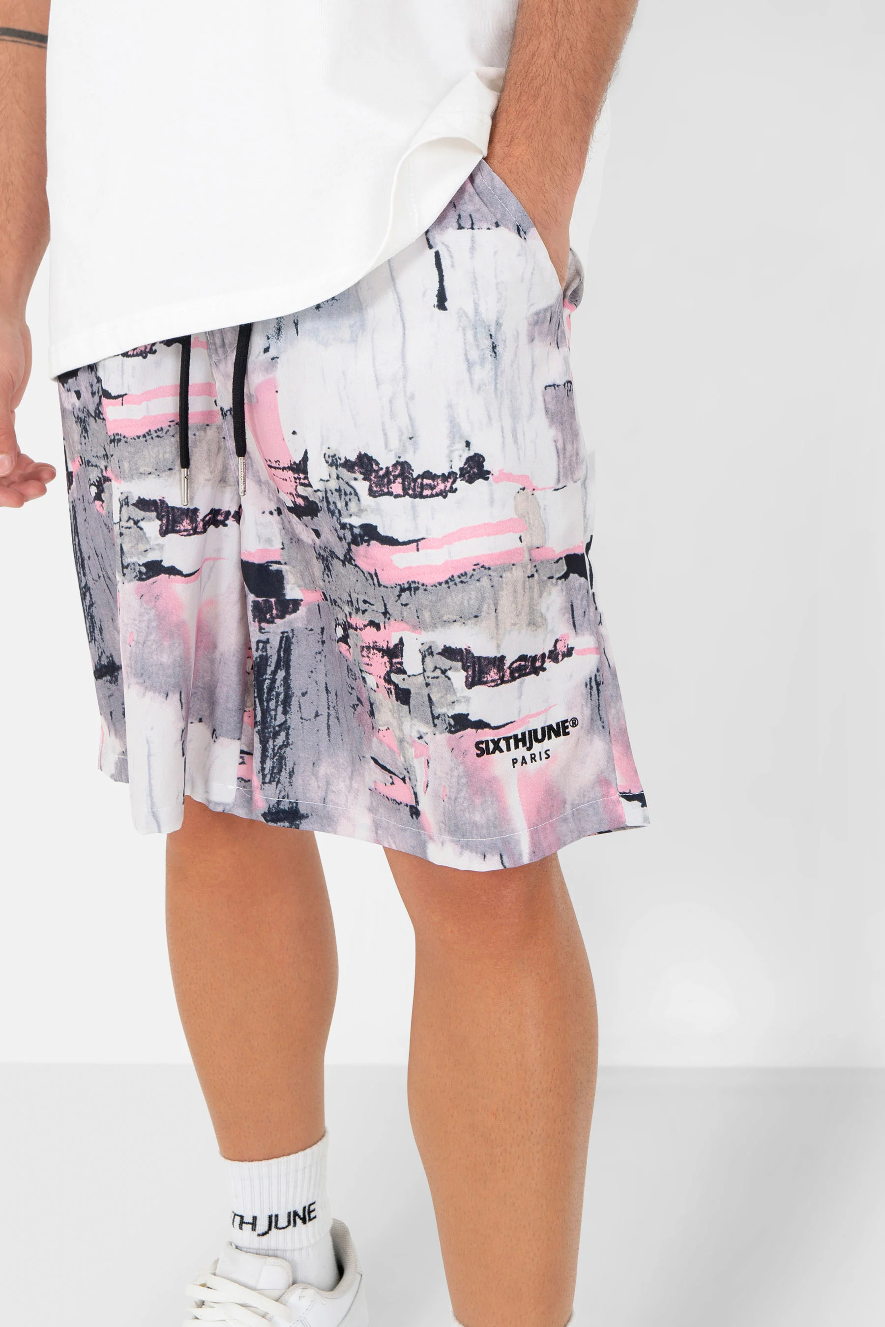 Short fluide tie dye Gris - Image 4