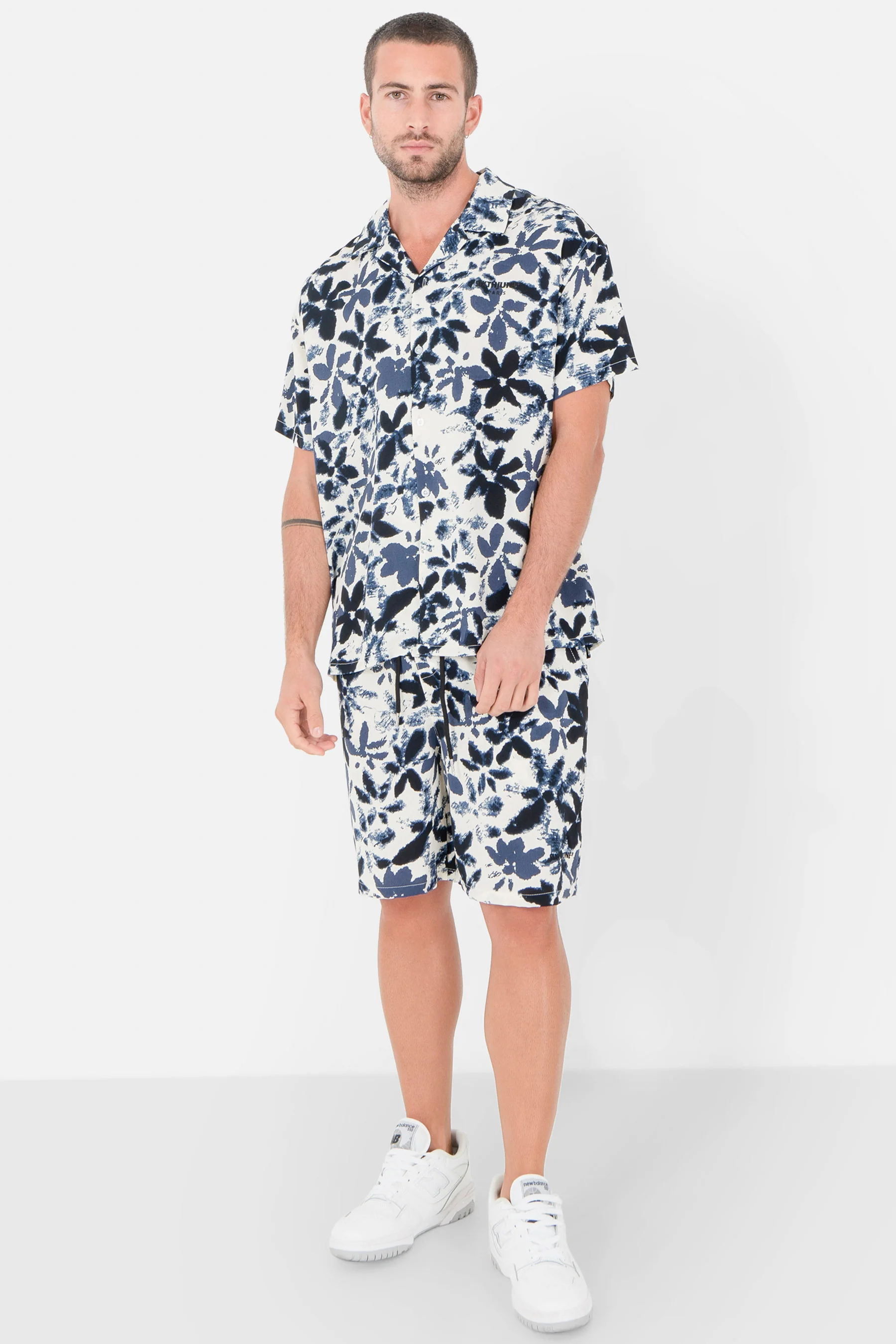 Chemise fluide fleurie Bleu - Image 2