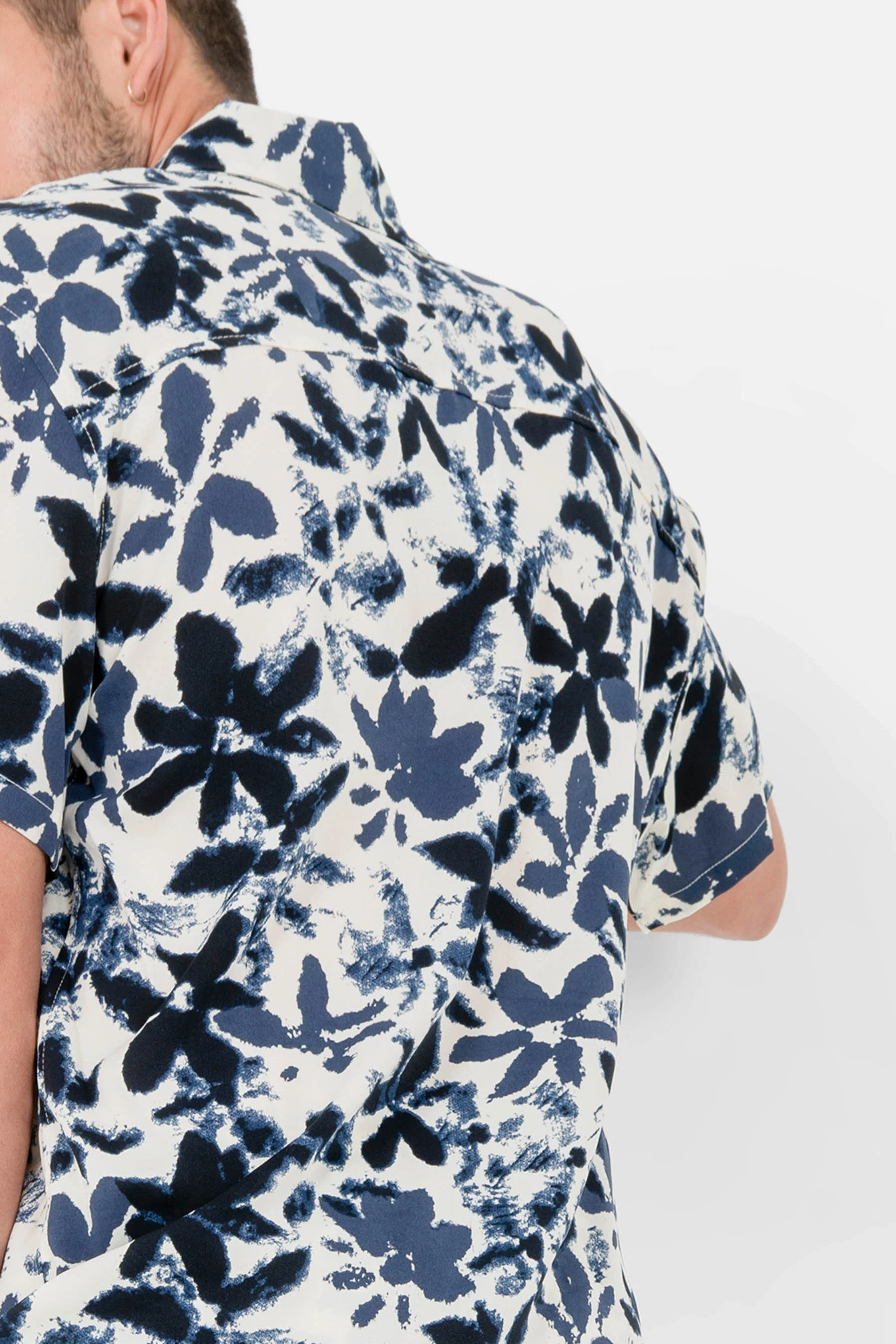 Chemise fluide fleurie Bleu - Image 4