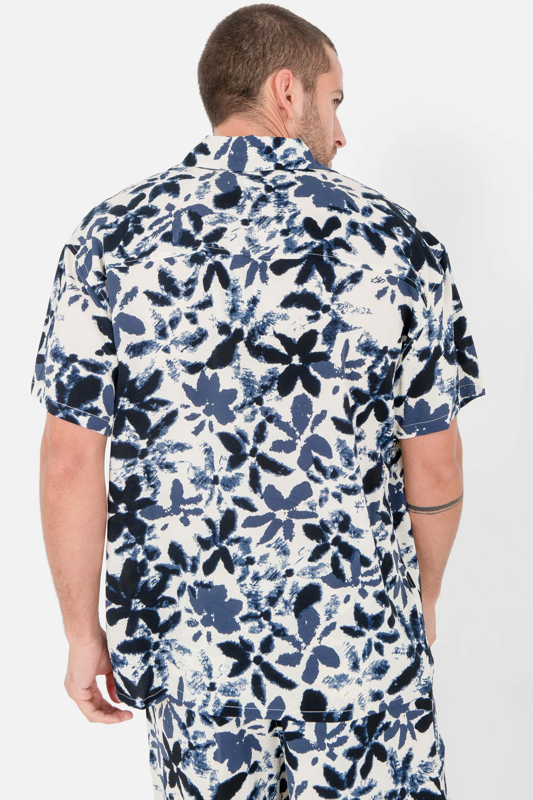 Chemise fluide fleurie Bleu - Image 5
