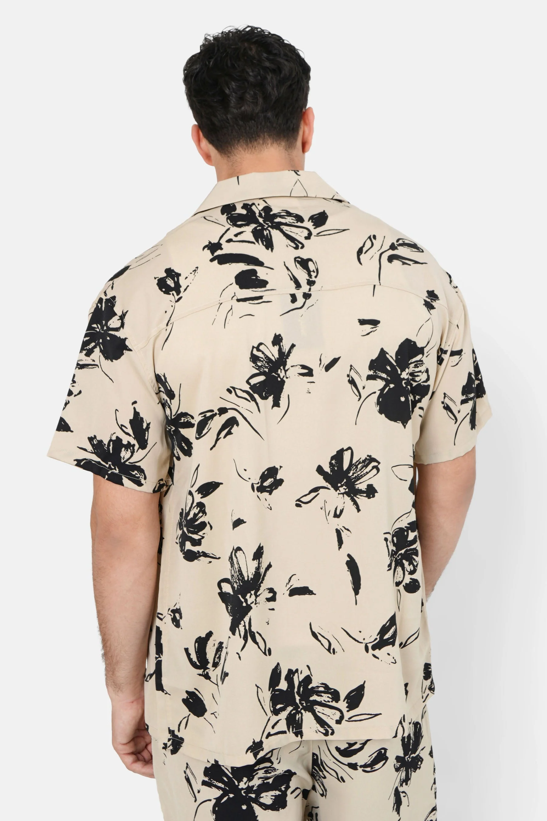 Chemise manches courtes floral Beige - Image 5