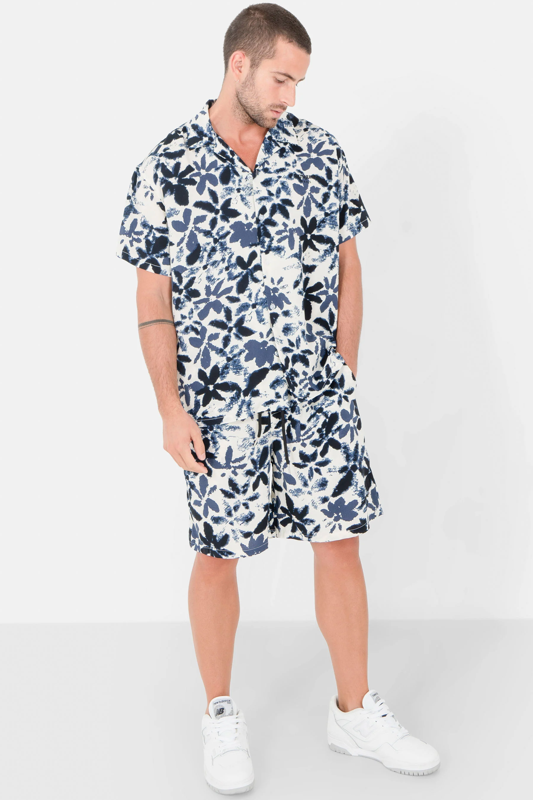Short fluide imprimé floral Bleu - Image 2