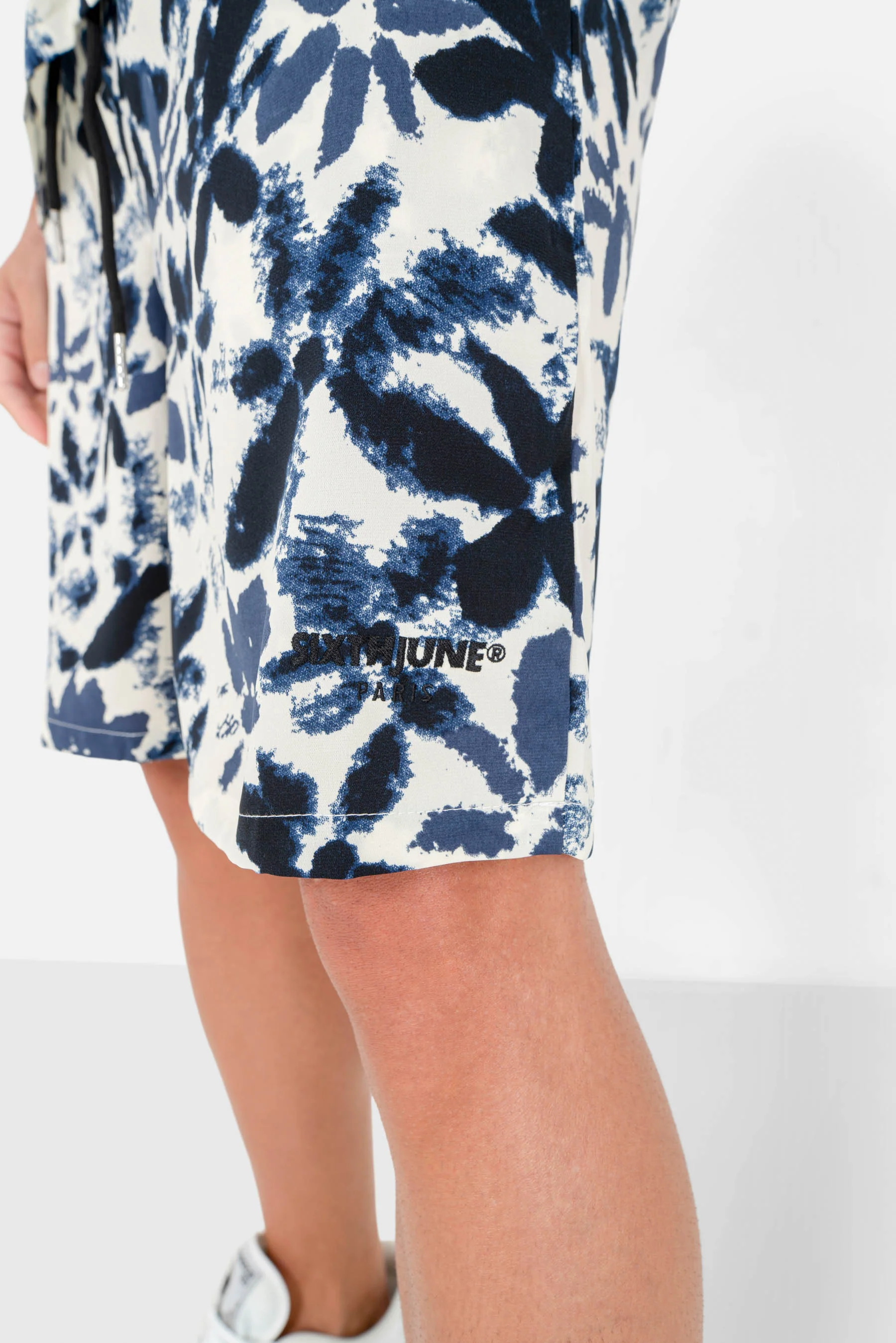 Short fluide imprimé floral Bleu - Image 3