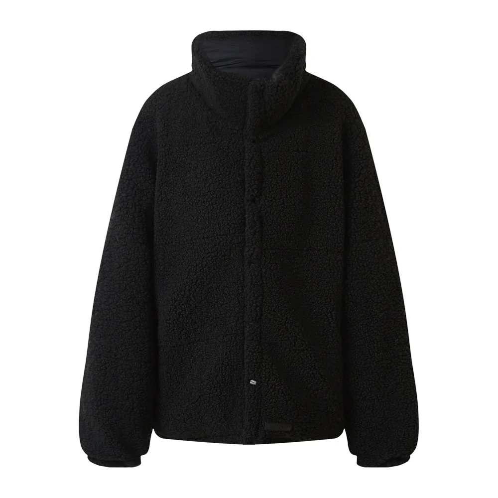 Manteau court réversible sherpa Noir - Image 6