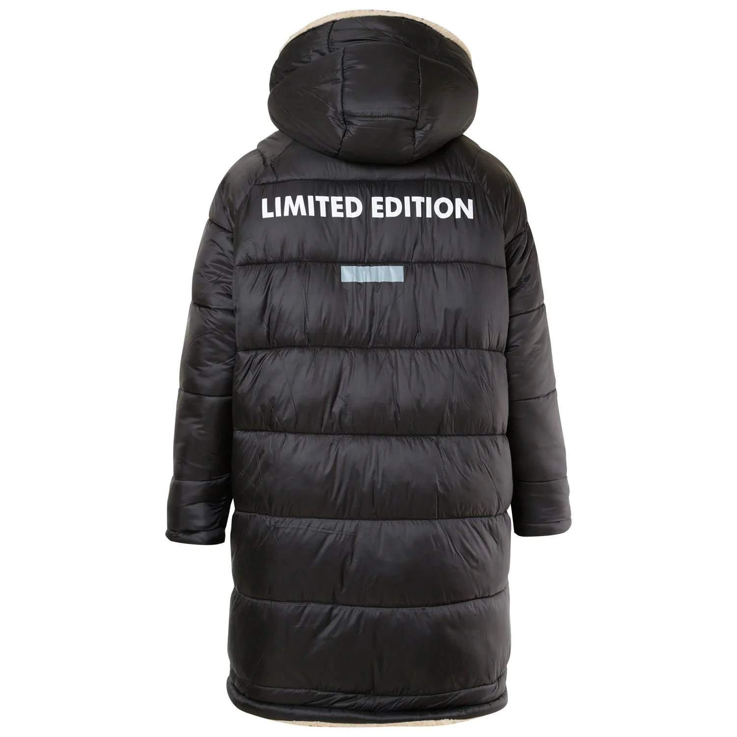 Doudoune longue réversible sherpa Beige - Image 7
