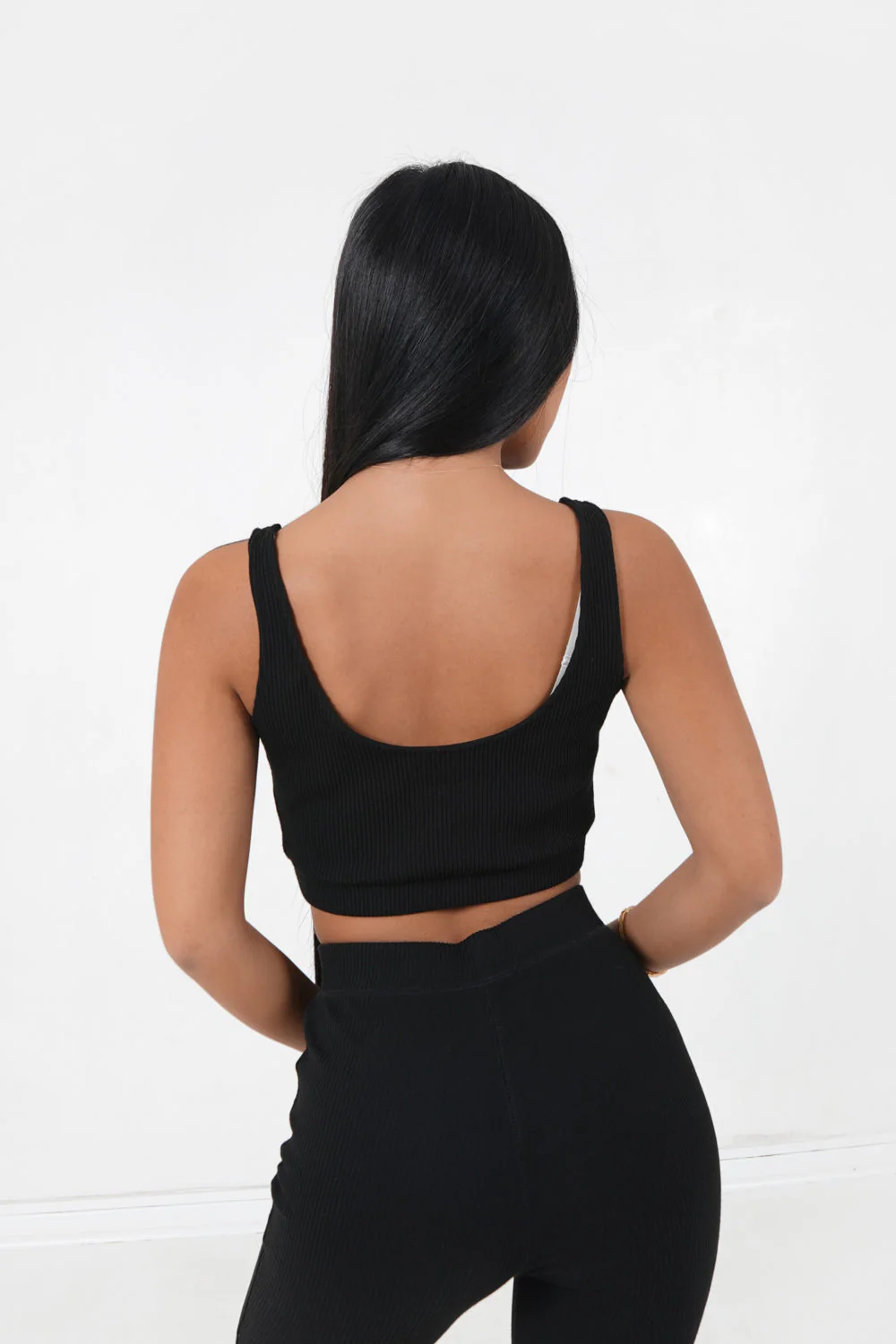 Brassière côtelé Noir - Image 5