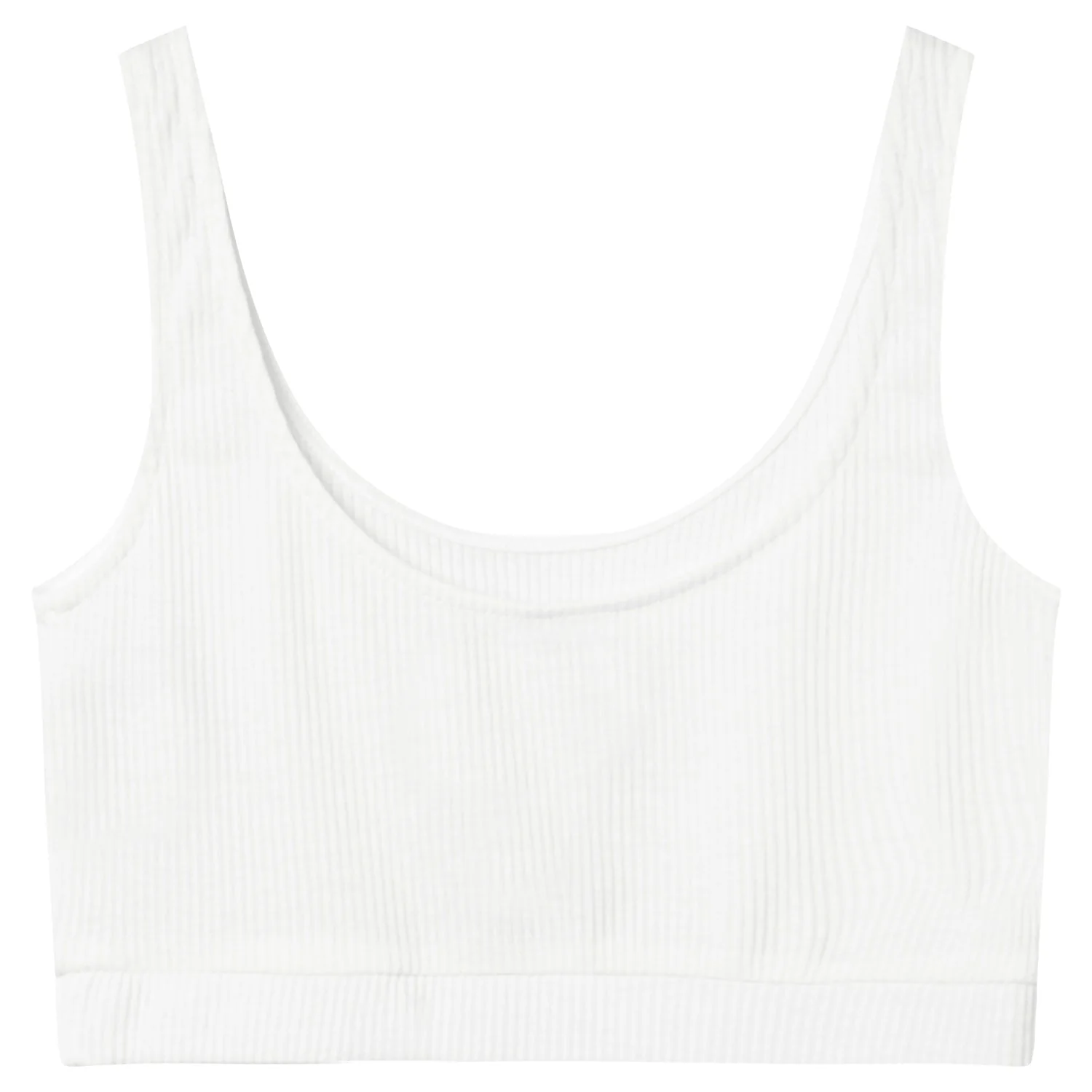Brassière côtelé Blanc cassé - Image 6