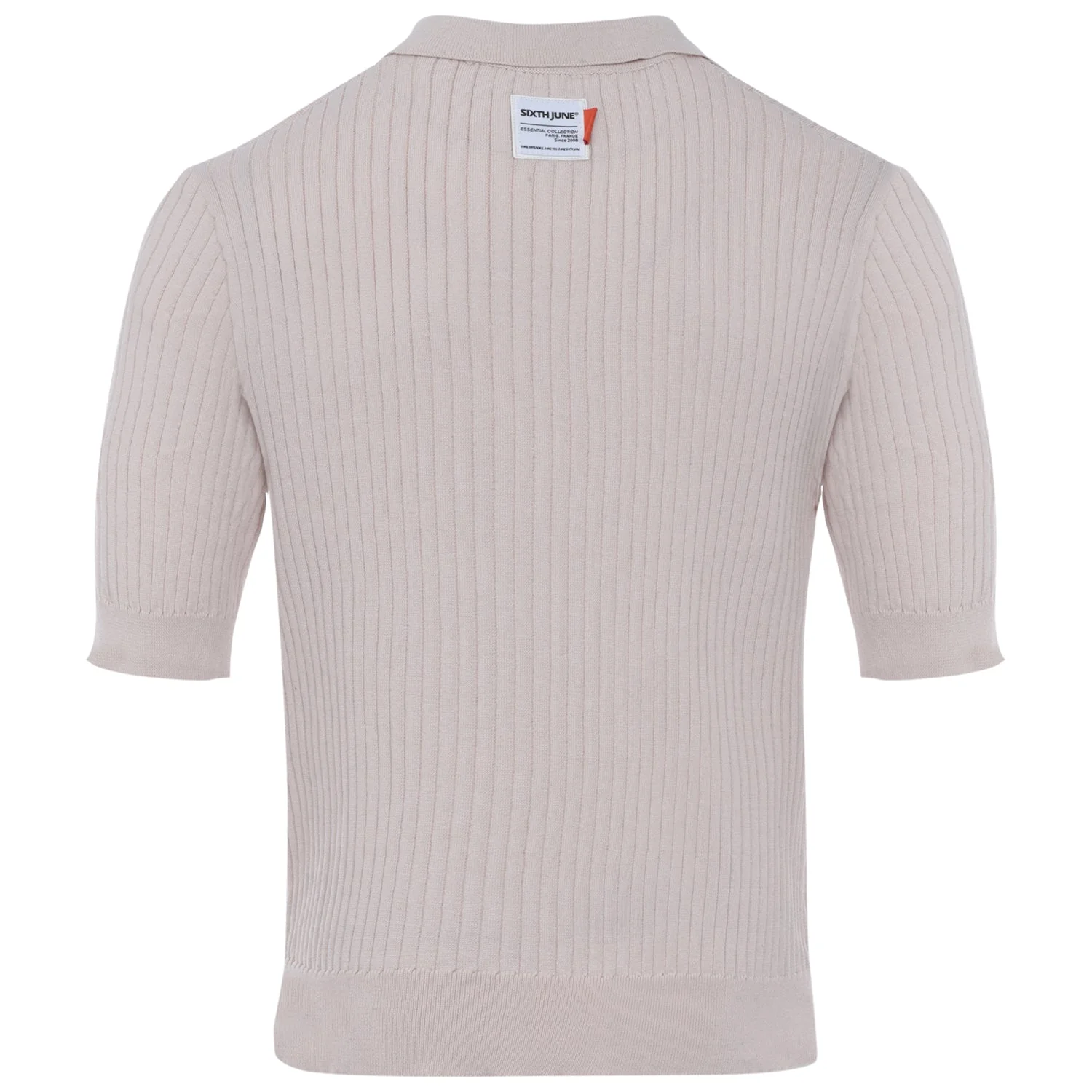 Polo côtelé manches courtes Beige - Image 8