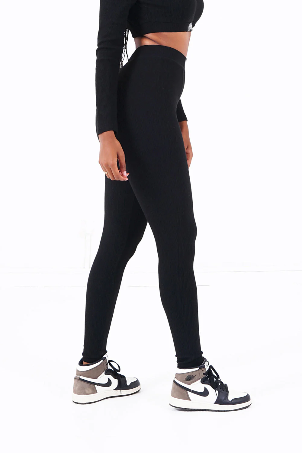 Legging côtelé Noir - Image 4
