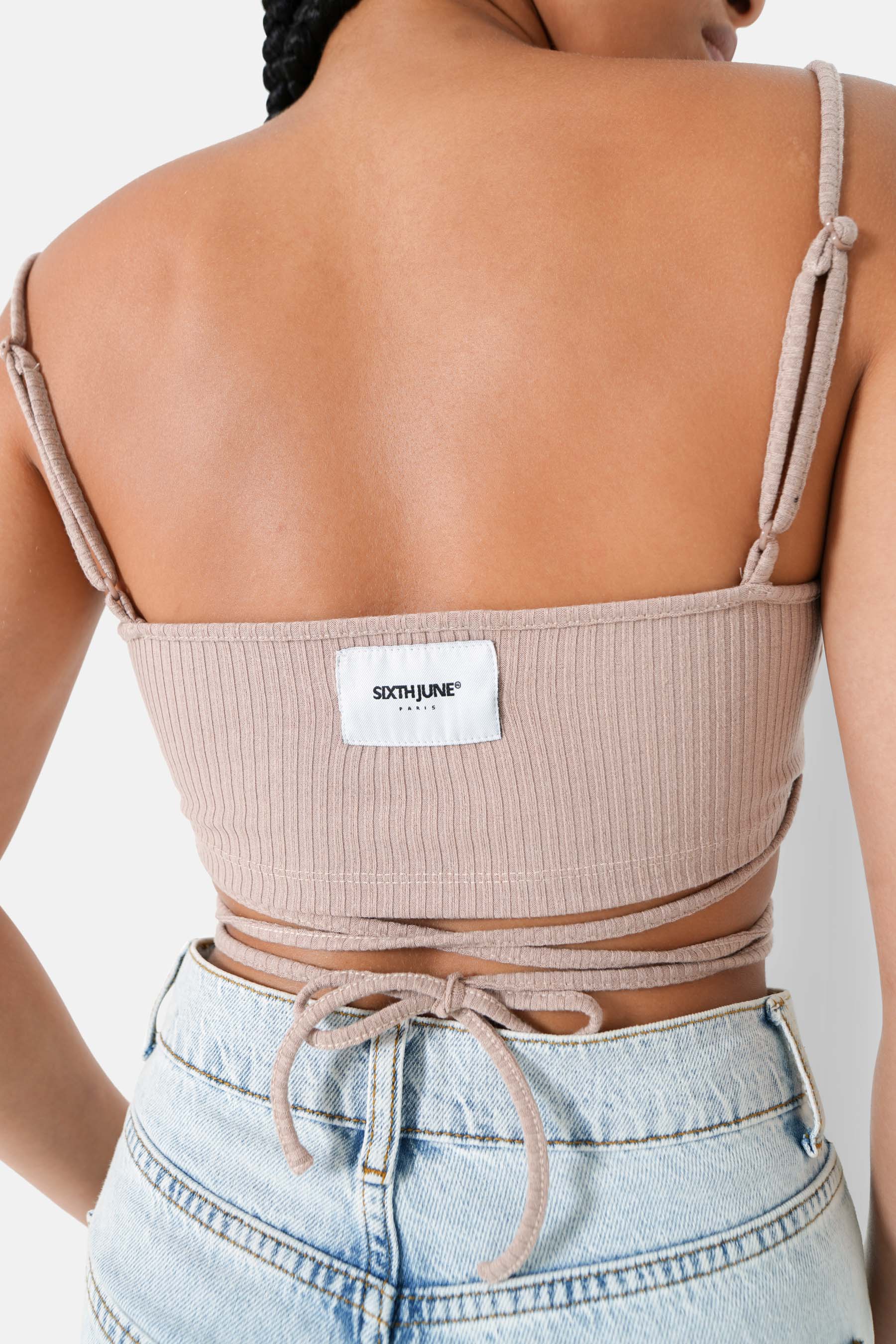 RIBBED laced w/s top - Image 4