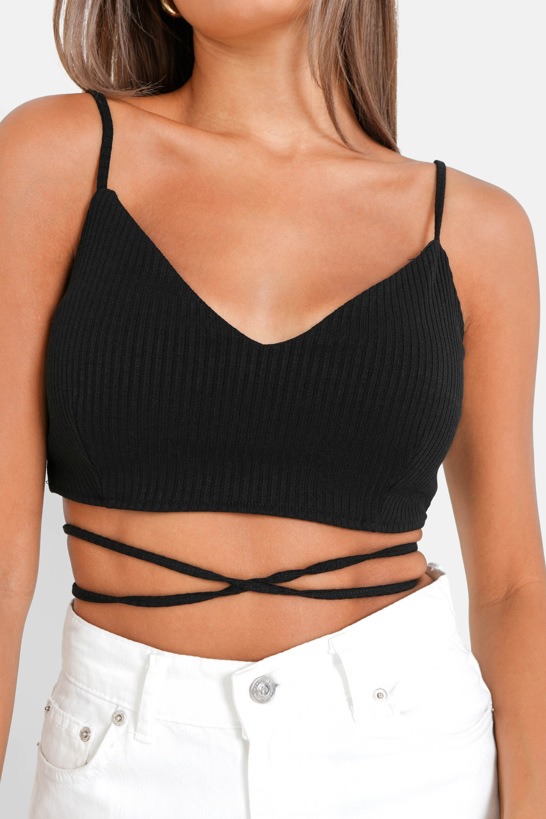 RIBBED laced w/s top - Image 3