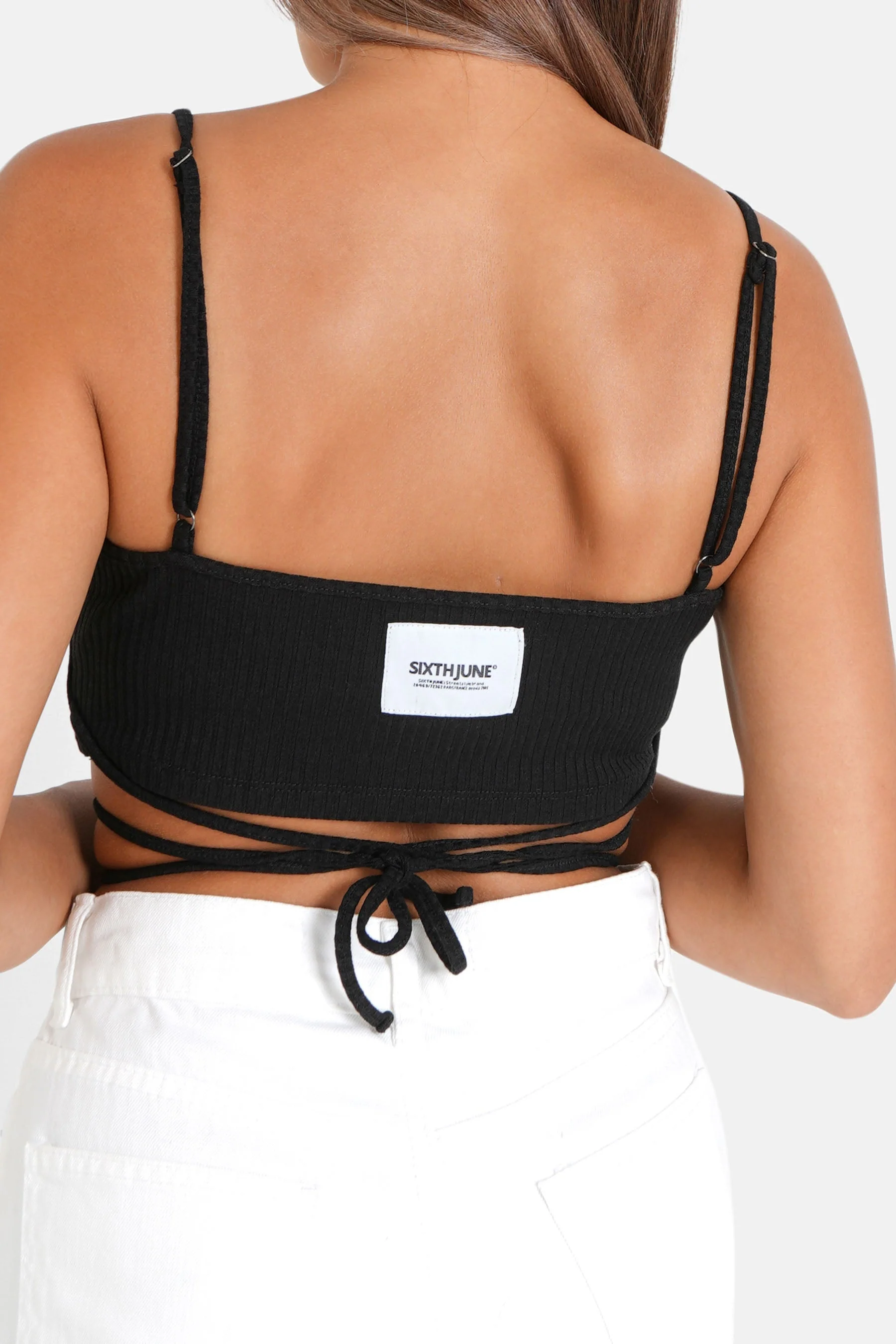 RIBBED laced w/s top - Image 4