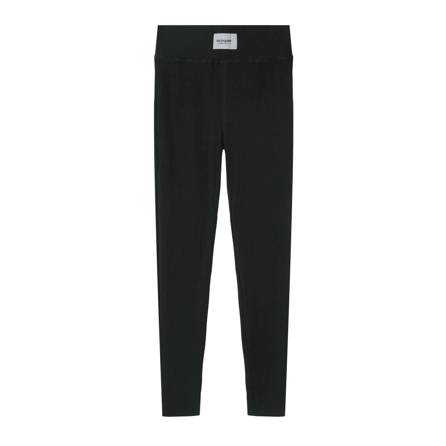 Legging côtelé satiné Vert foncé - Image 6