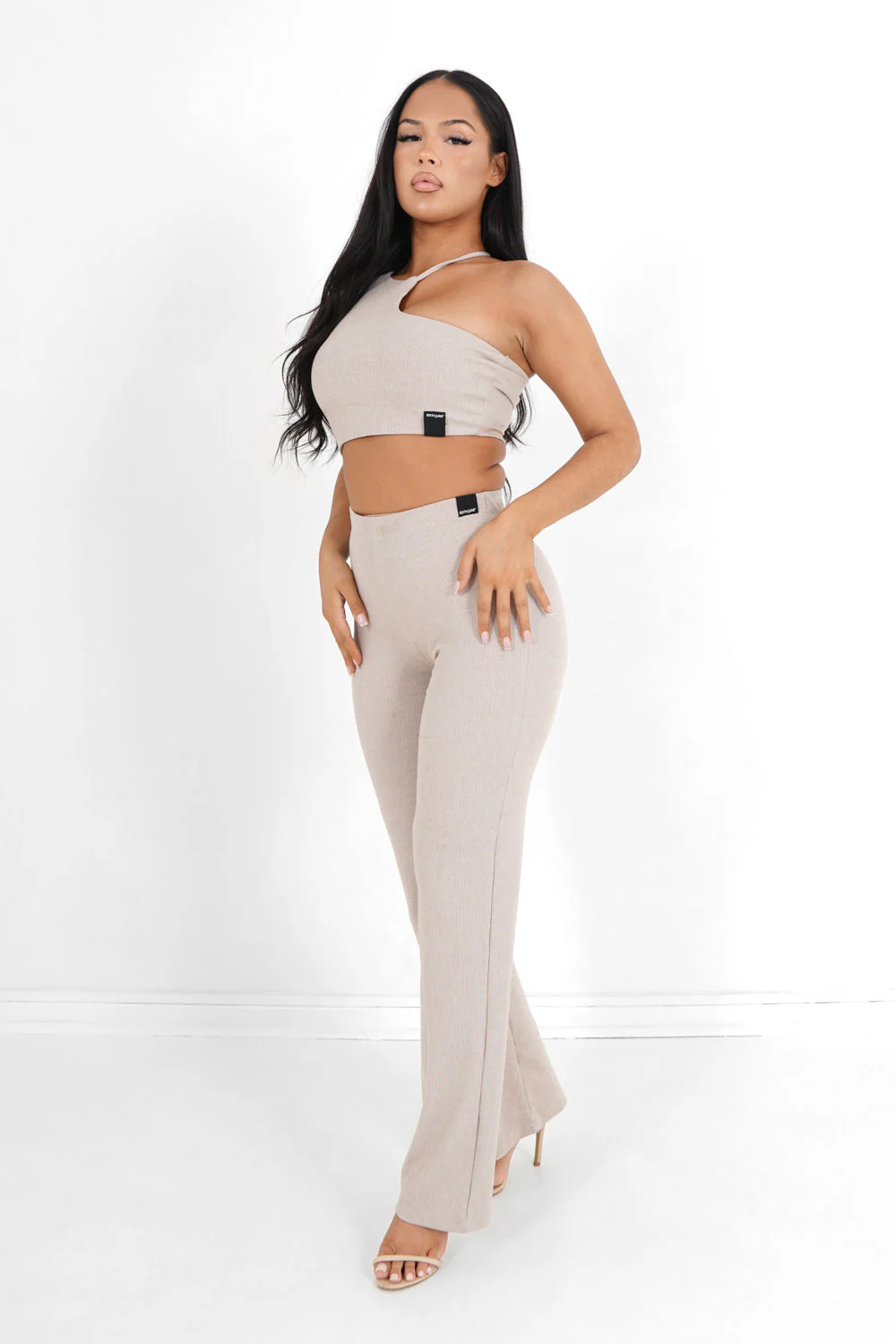 Pantalon léger côtelé Beige - Image 2