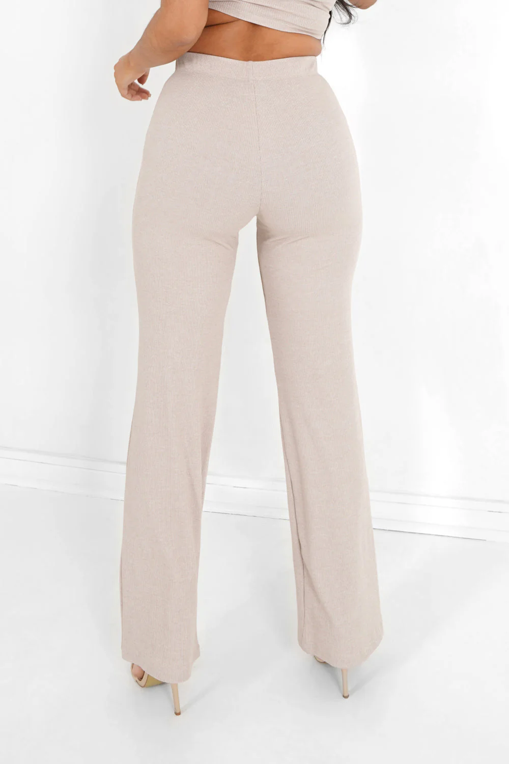 Pantalon léger côtelé Beige - Image 5