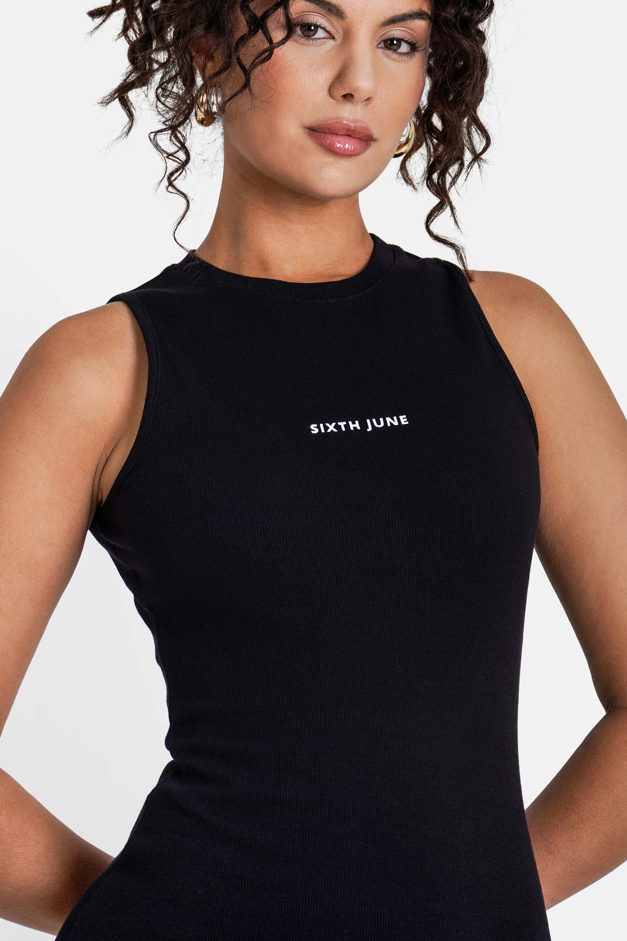 RIBBED logo mini w/s dress - Image 3