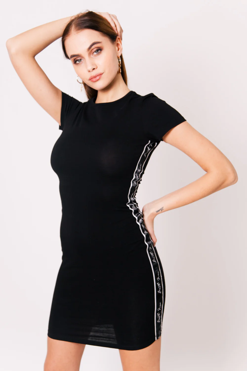 Robe bande logo signature noir - Image 3