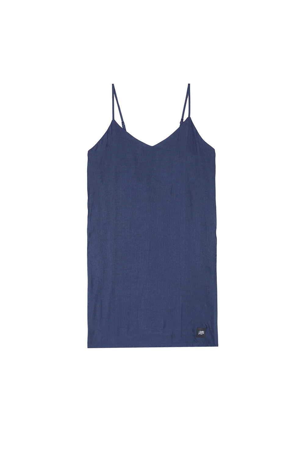 Robe bandes satin bleu - Image 7