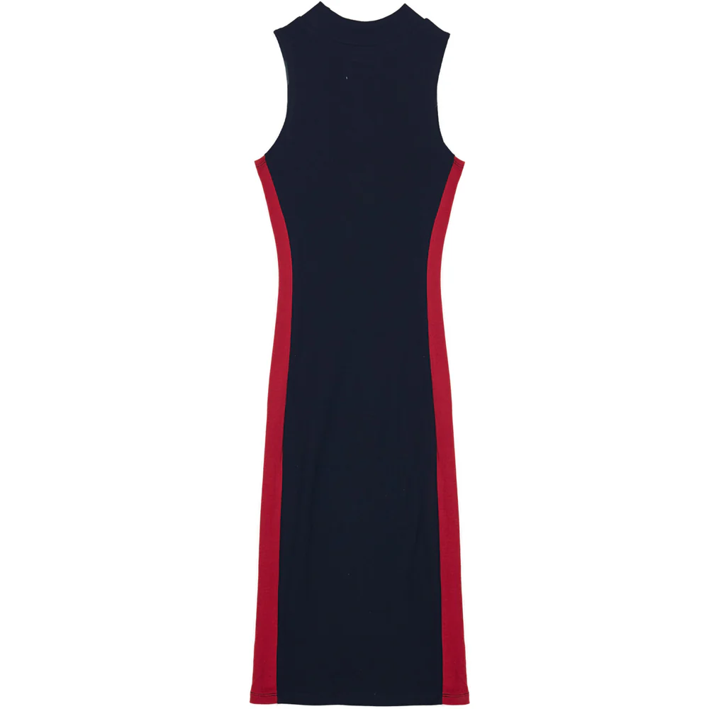 Robe bandes sans manches noir rouge - Image 5