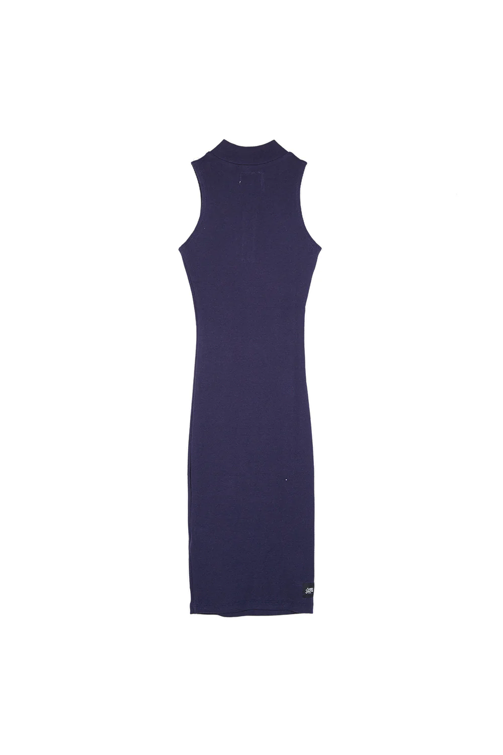 Robe côtelée zippée bleu foncé - Image 5