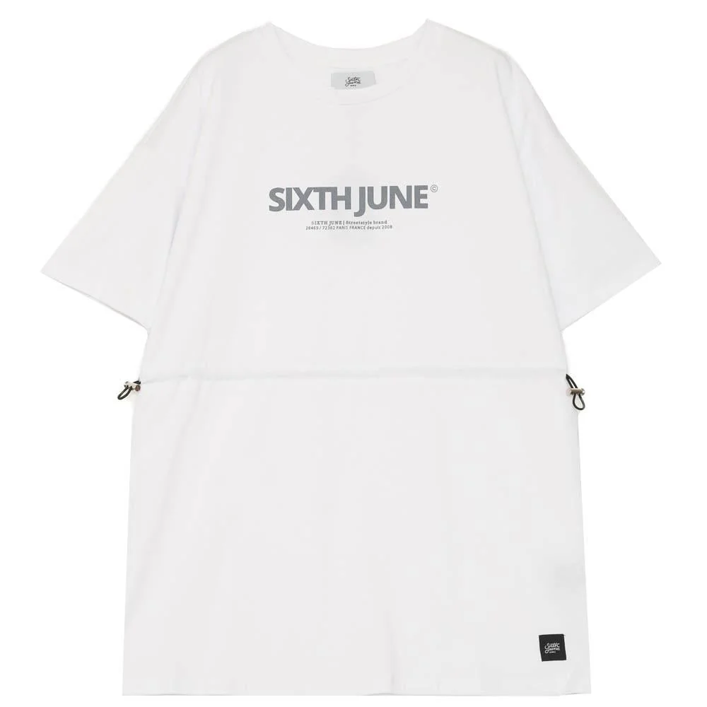 Robe courte irisé élastique imprimé blanc - Image 2