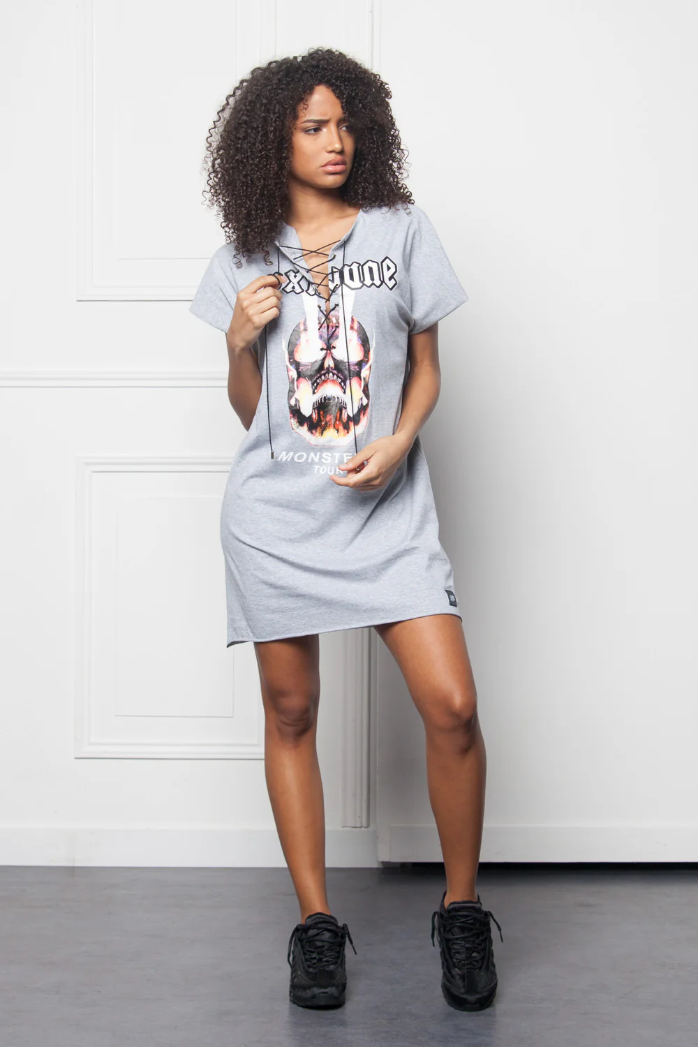 Dress grunge lacing light grey W2642VDR - Image 2