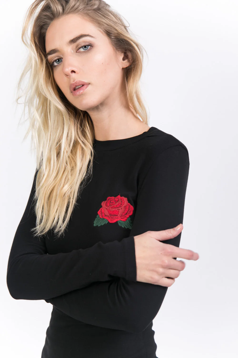 Robe longue patch poitrine noire - Image 6