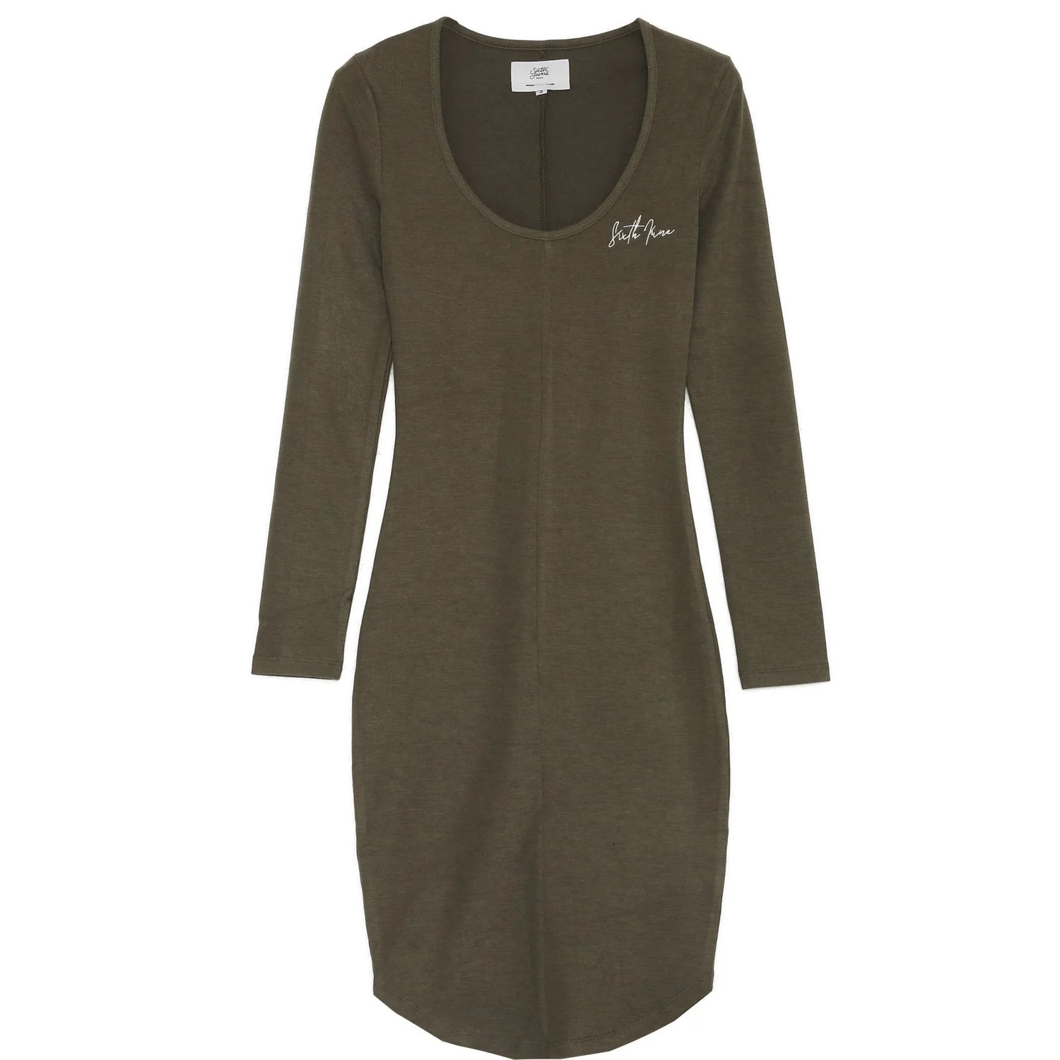 Robe manches longues vert foncé - Image 6