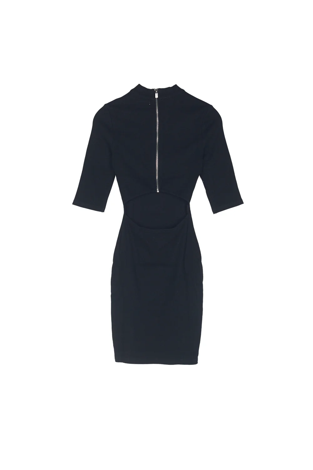 Robe ouverture dos zippée noir - Image 7