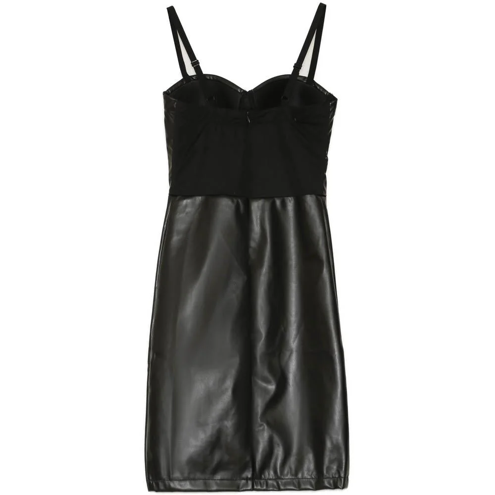 Robe simili cuir noir - Image 7