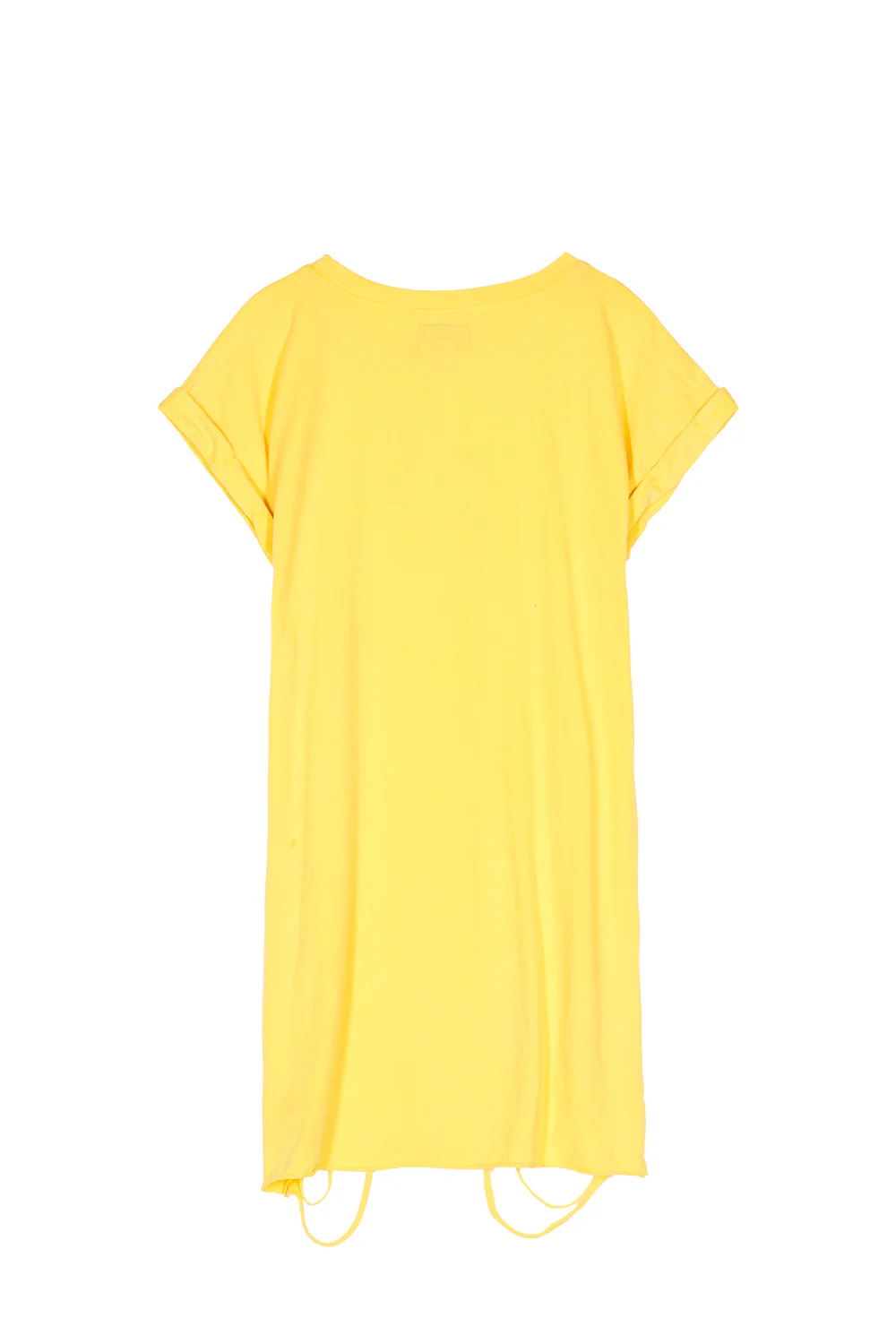 Robe t-shirt anneaux destroy jaune - Image 6
