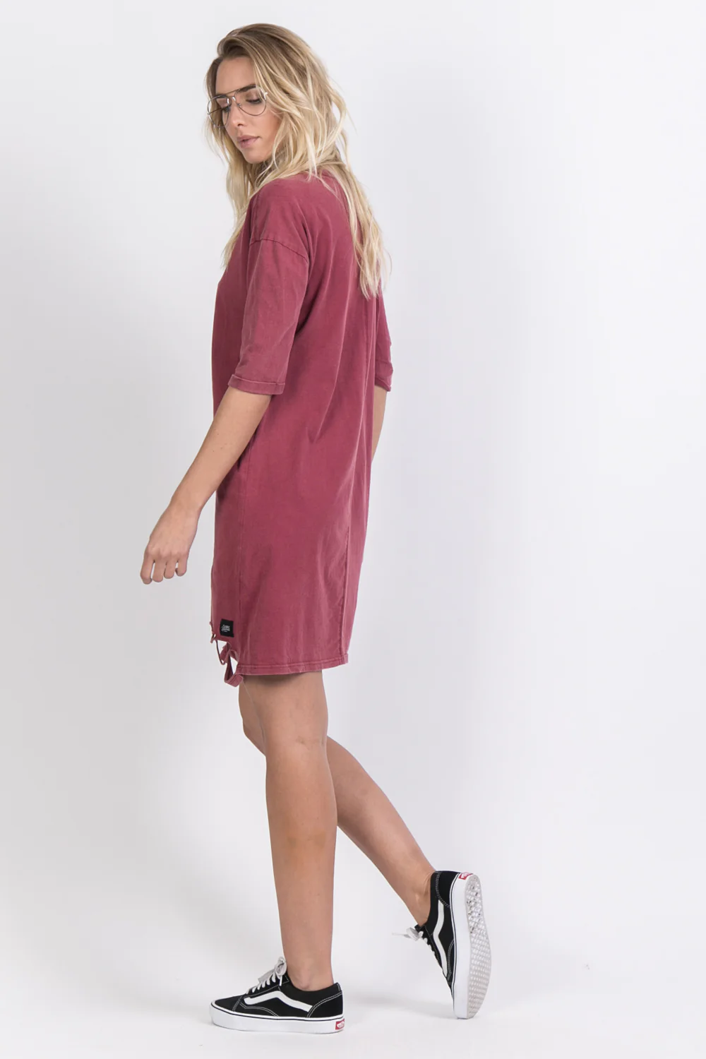 Robe t-shirt destroy bordeaux - Image 8