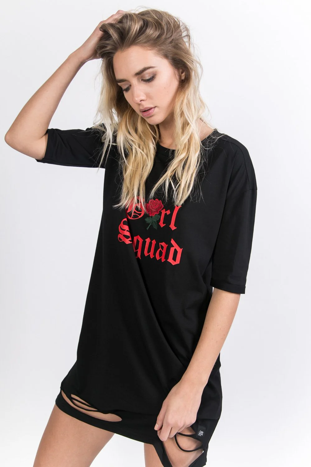 Robe t-shirt Girl squad noir