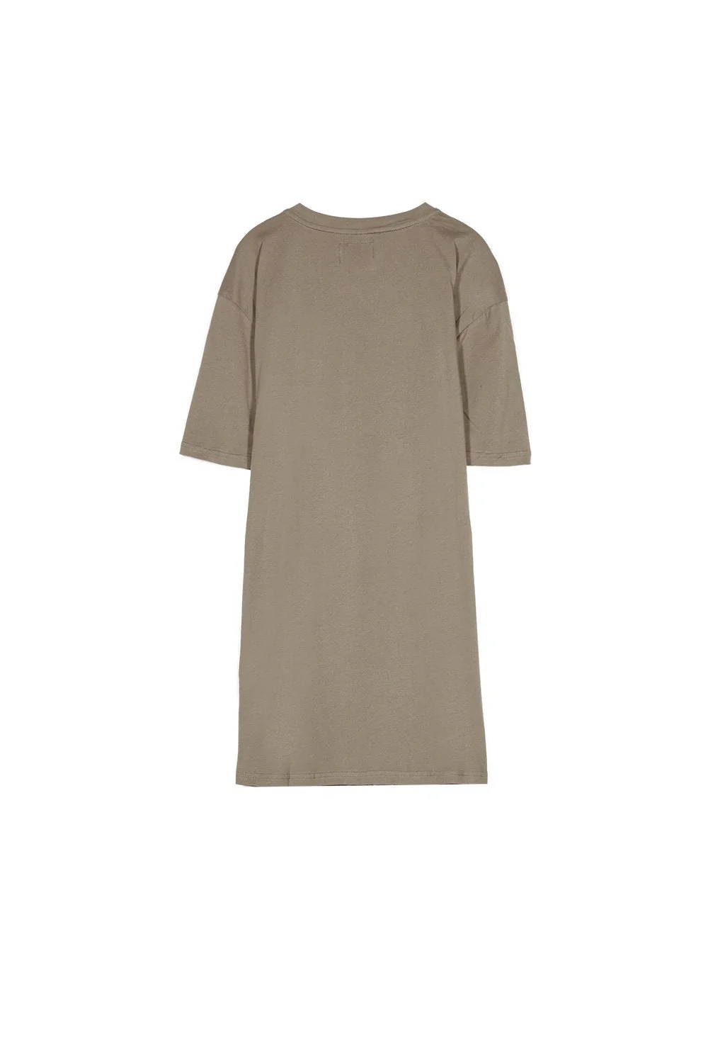 Robe t-shirt laçage avant taupe - Image 6