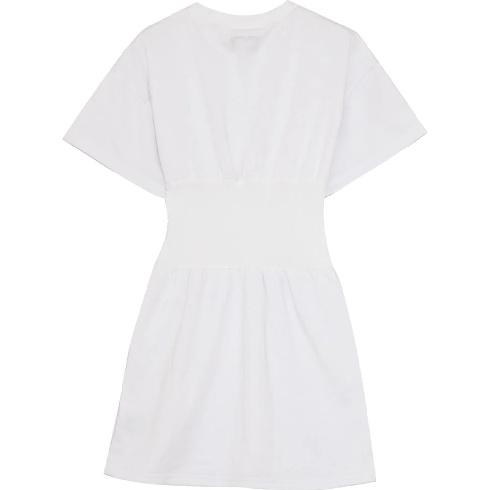 Robe t-shirt corset Blanc - Image 6
