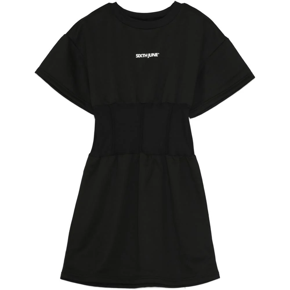 Robe t-shirt corset Noir - Image 6