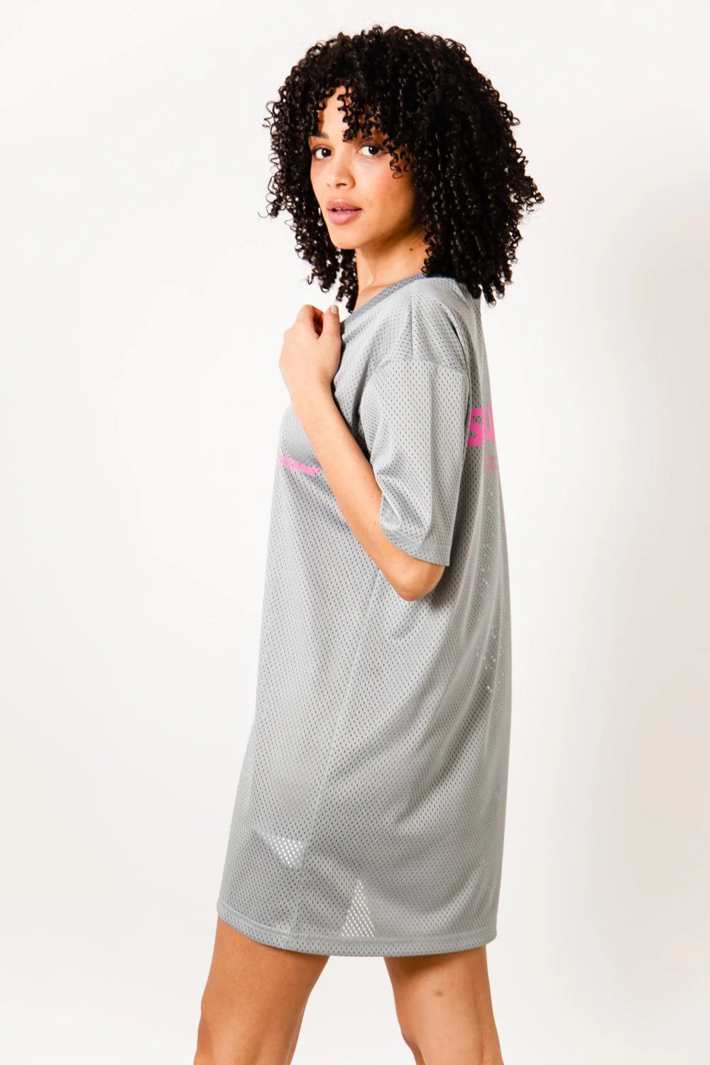 Robe tshirt mesh Gris - Image 4